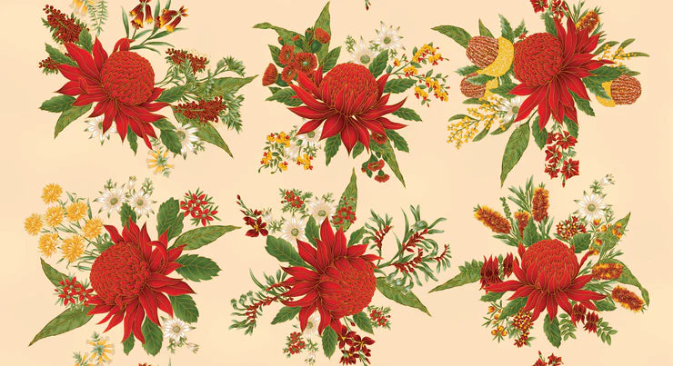 Under the Australian Sun - Large Waratahs - Red / Ivory