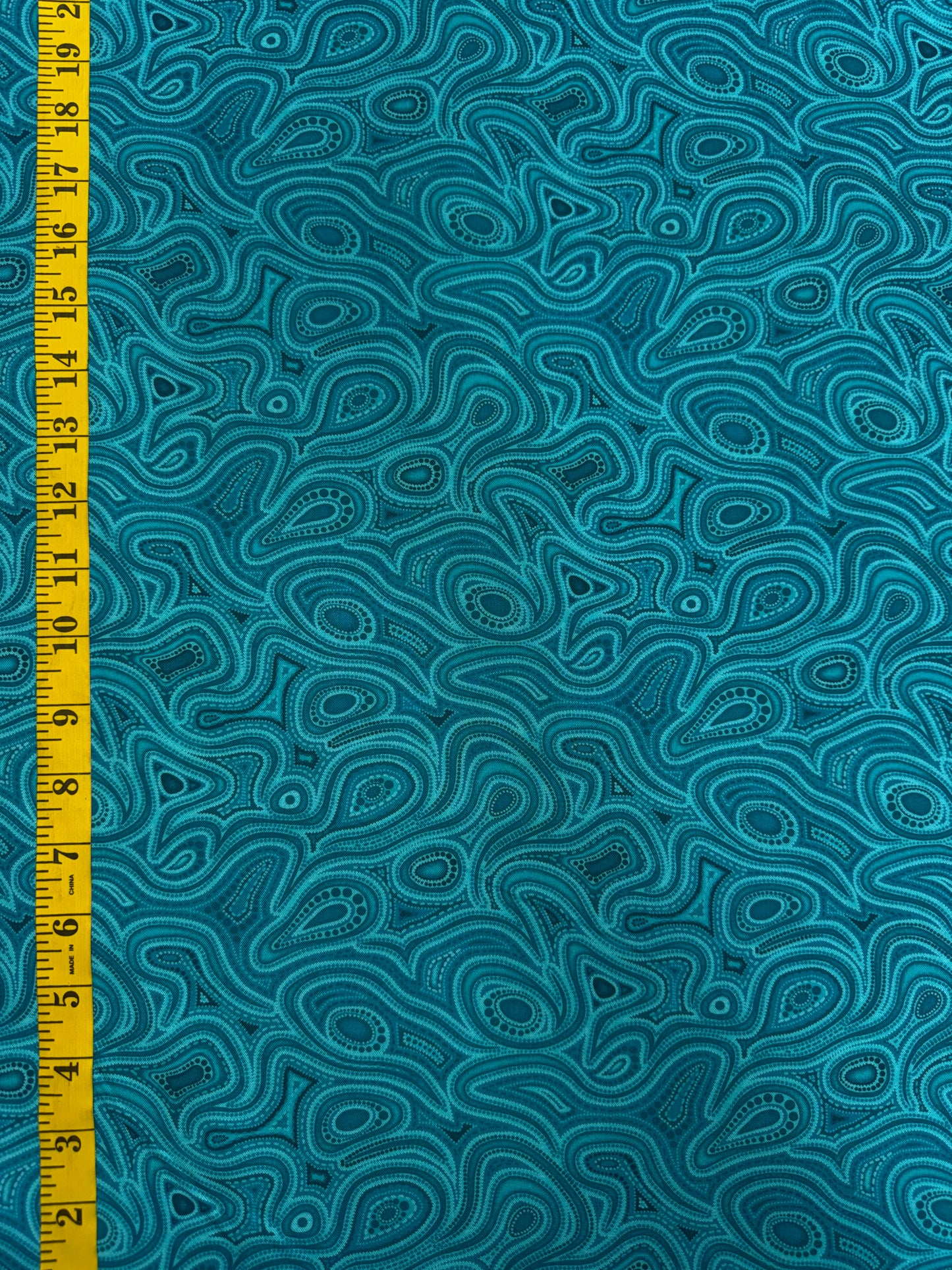 TJUKURPA LAND - Swirls in Teal