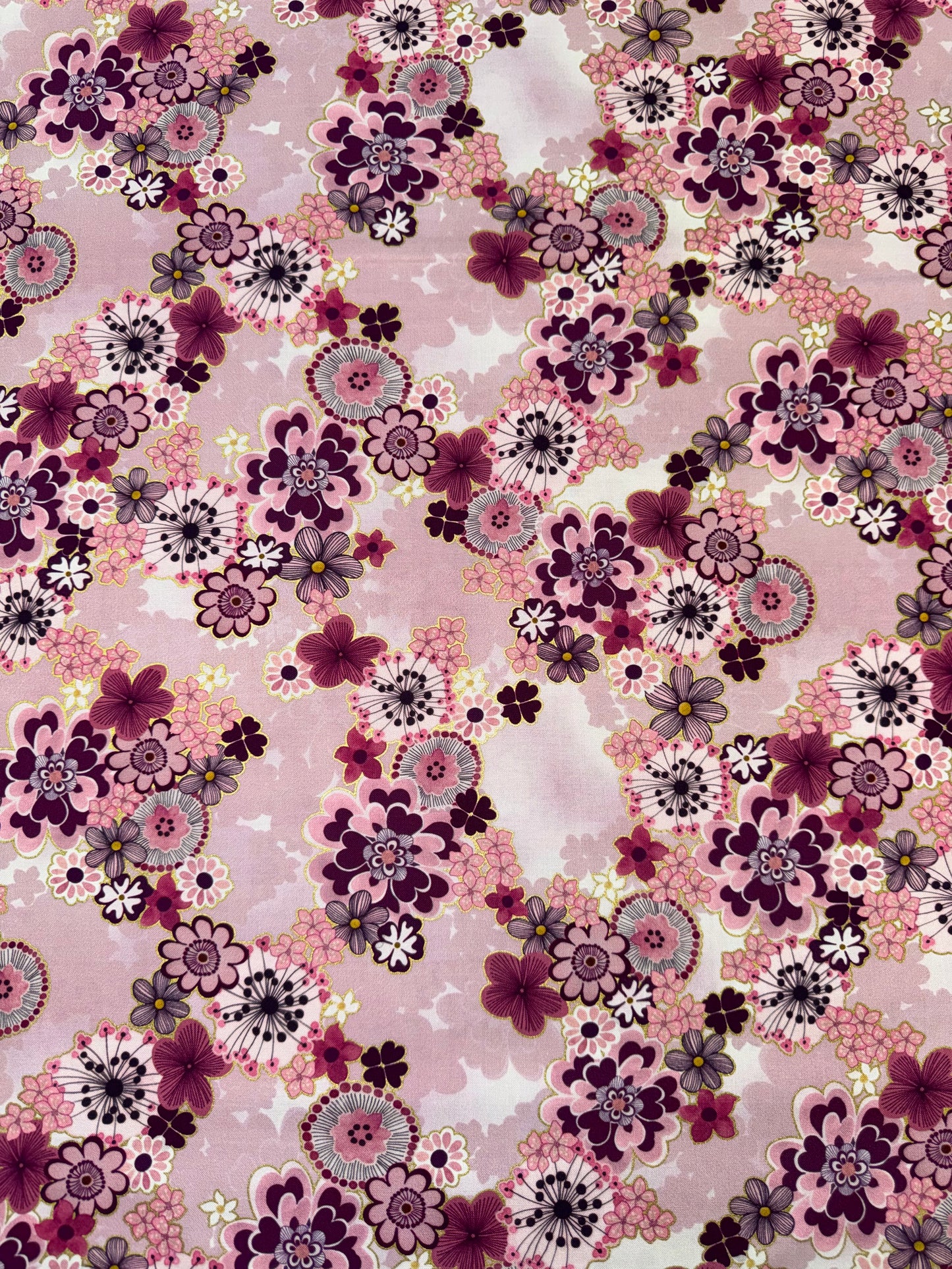 Imperial Collection - Graceful Cranes - Flowers in Pearl Pink