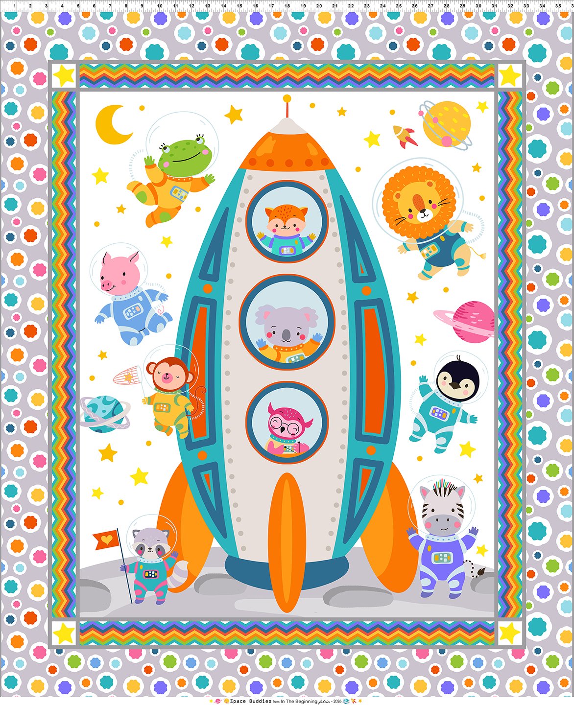 Space Buddies Rocketship Panel 1SBS-1