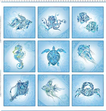 Wonders of the Ocean by Jason Yenter - Panel of 9 squares