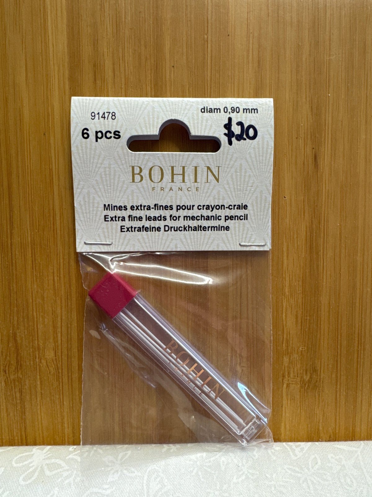 BOHIN Chalk Replacement White Leads only - 6 x .9mm White leads