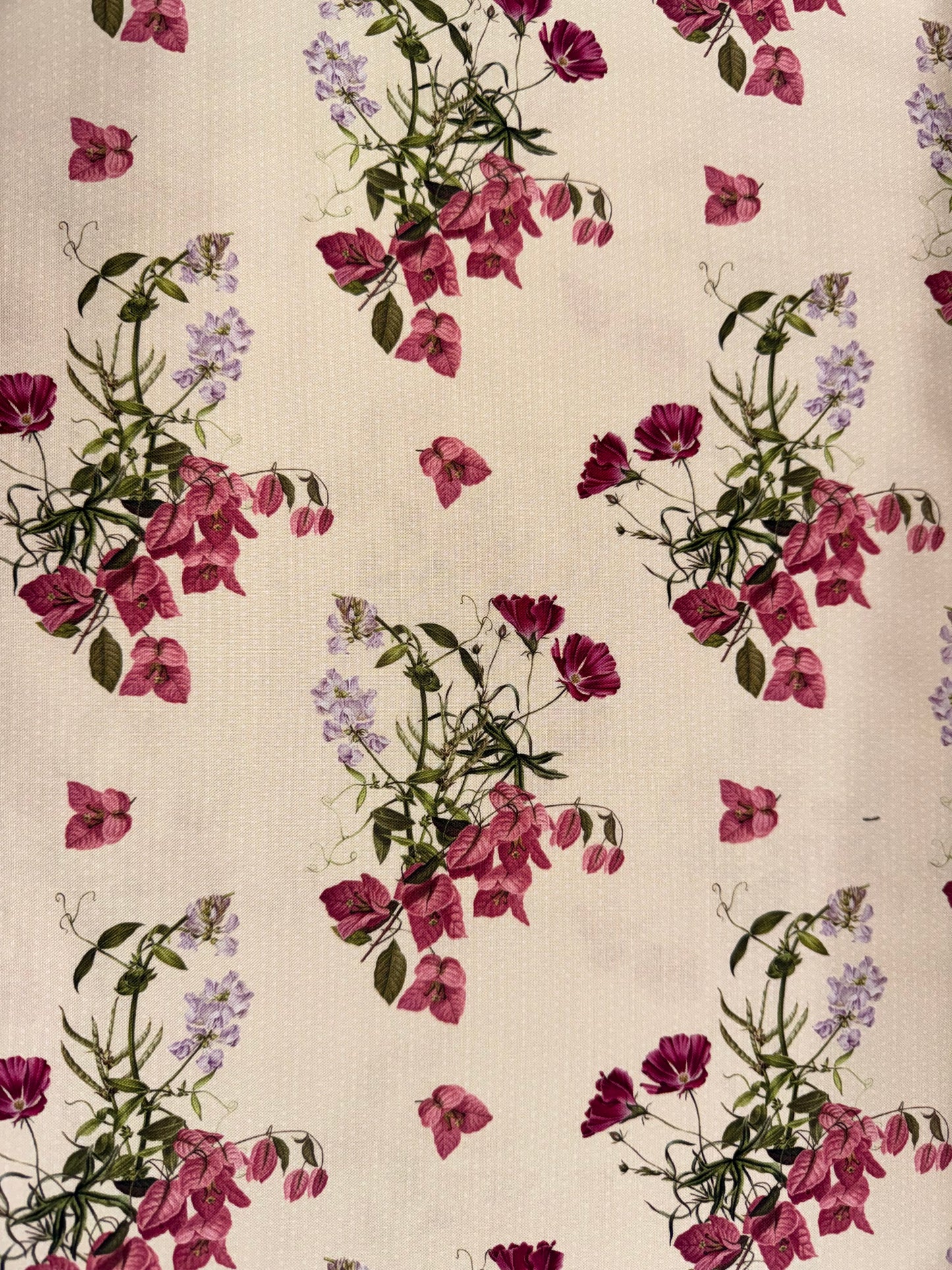 Butterfly Bouquets Pink on Cream