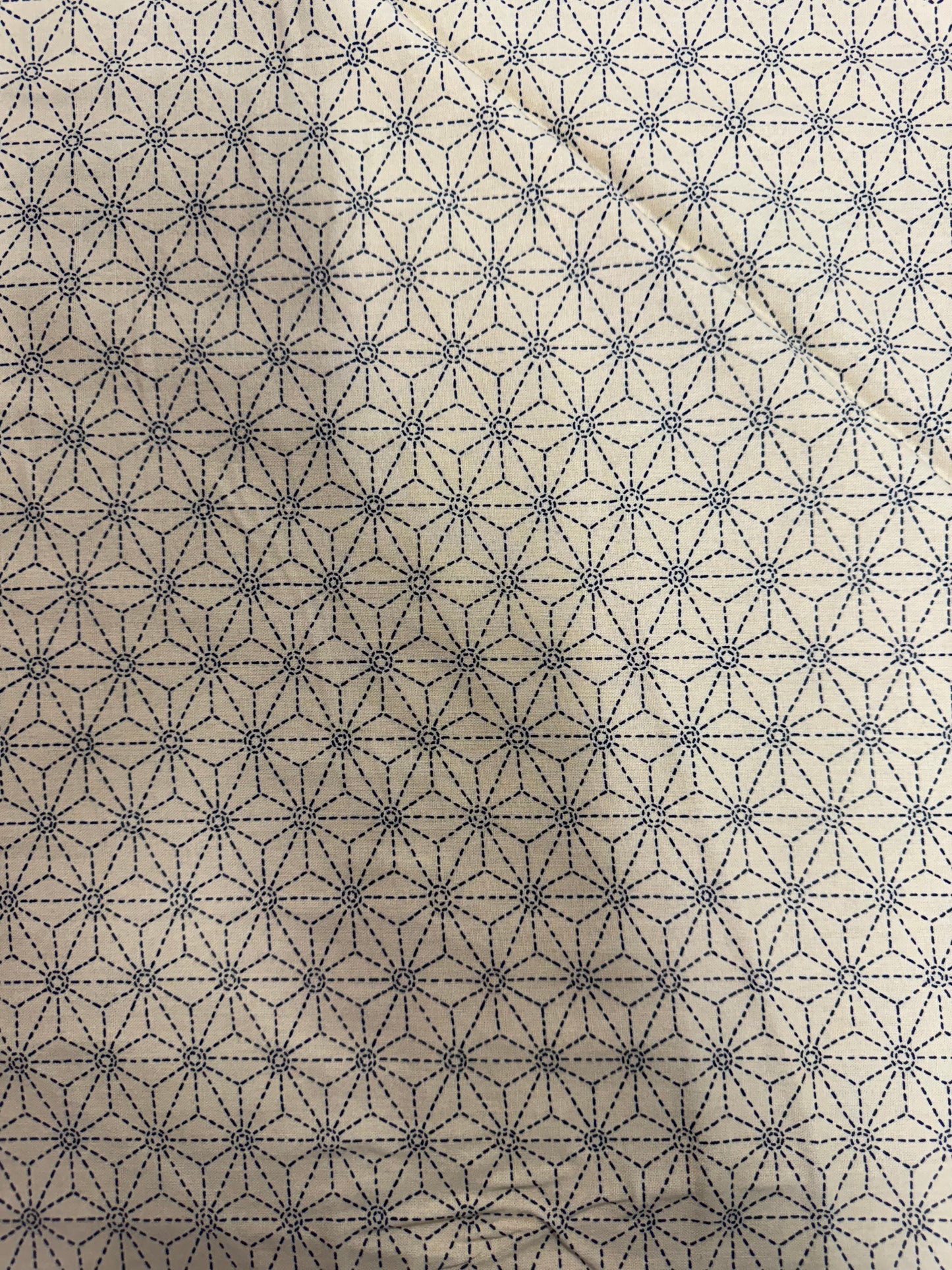 Japanese Blue Stars on a beige background