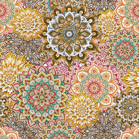 Mandala Lush Petals Wideback - Yellow