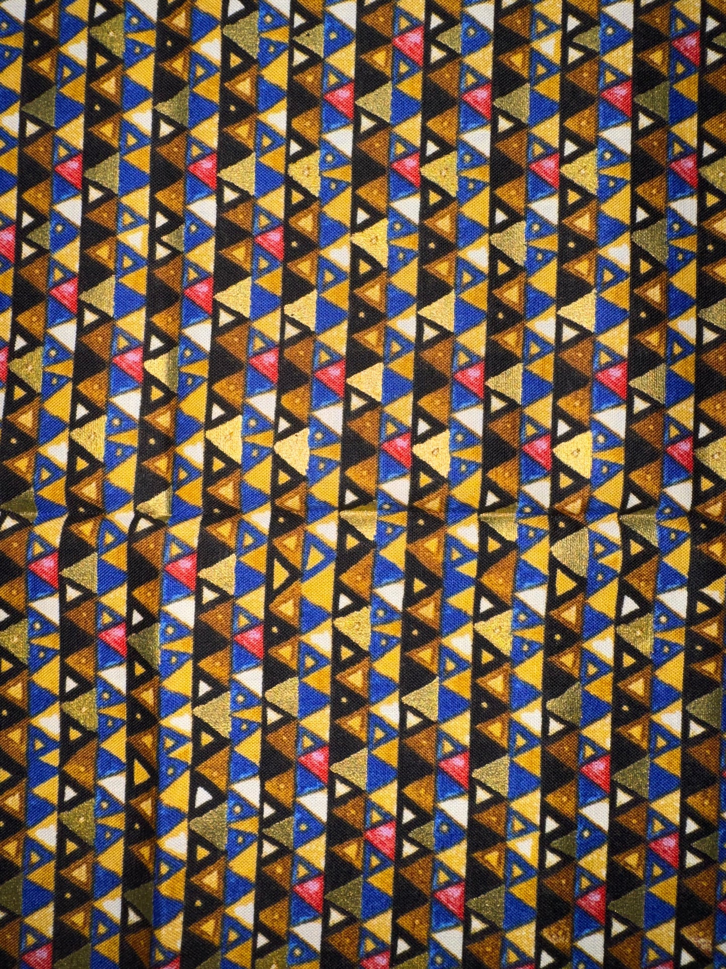 Gustav Klimt Gold and Multicoloured Triangles