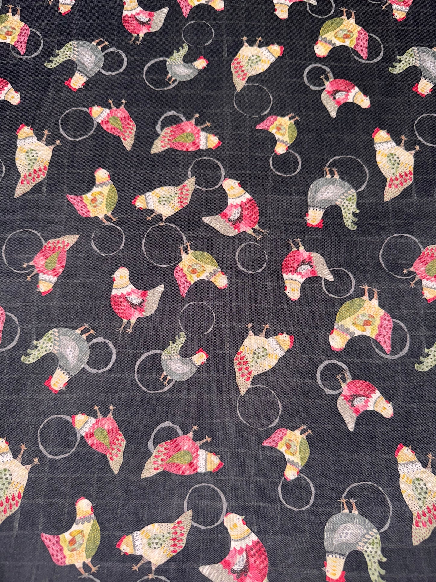 Chicken Scratch - Chickens on Dark Background