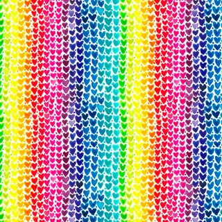 Color Crush - Multicoloured Hearts in Stripes