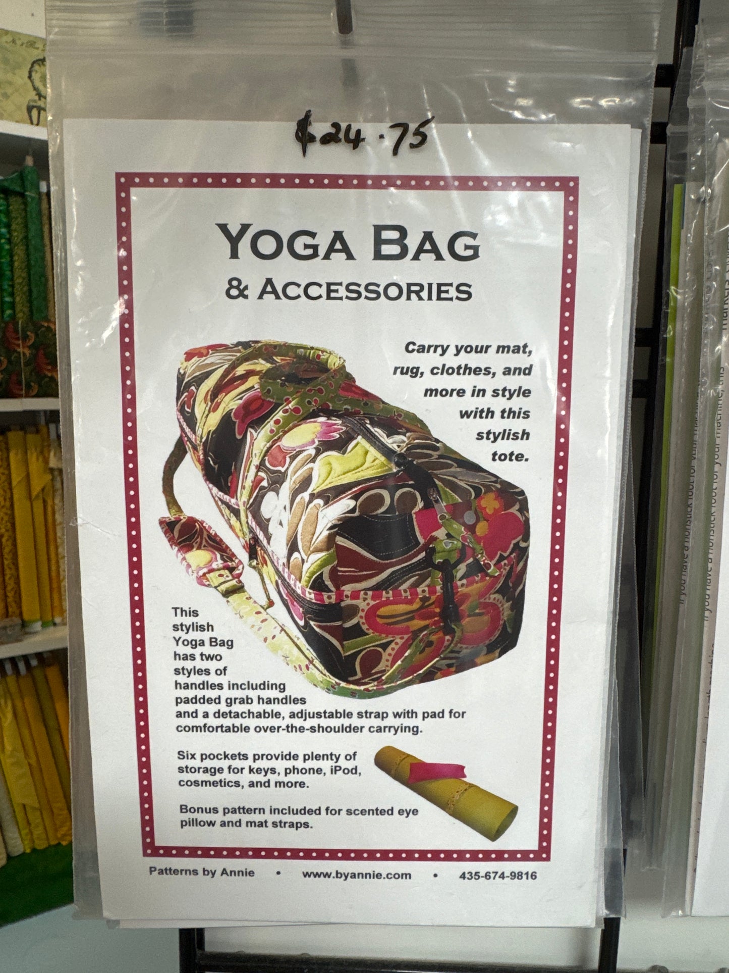 By Annie Pattern - Yoga Bag