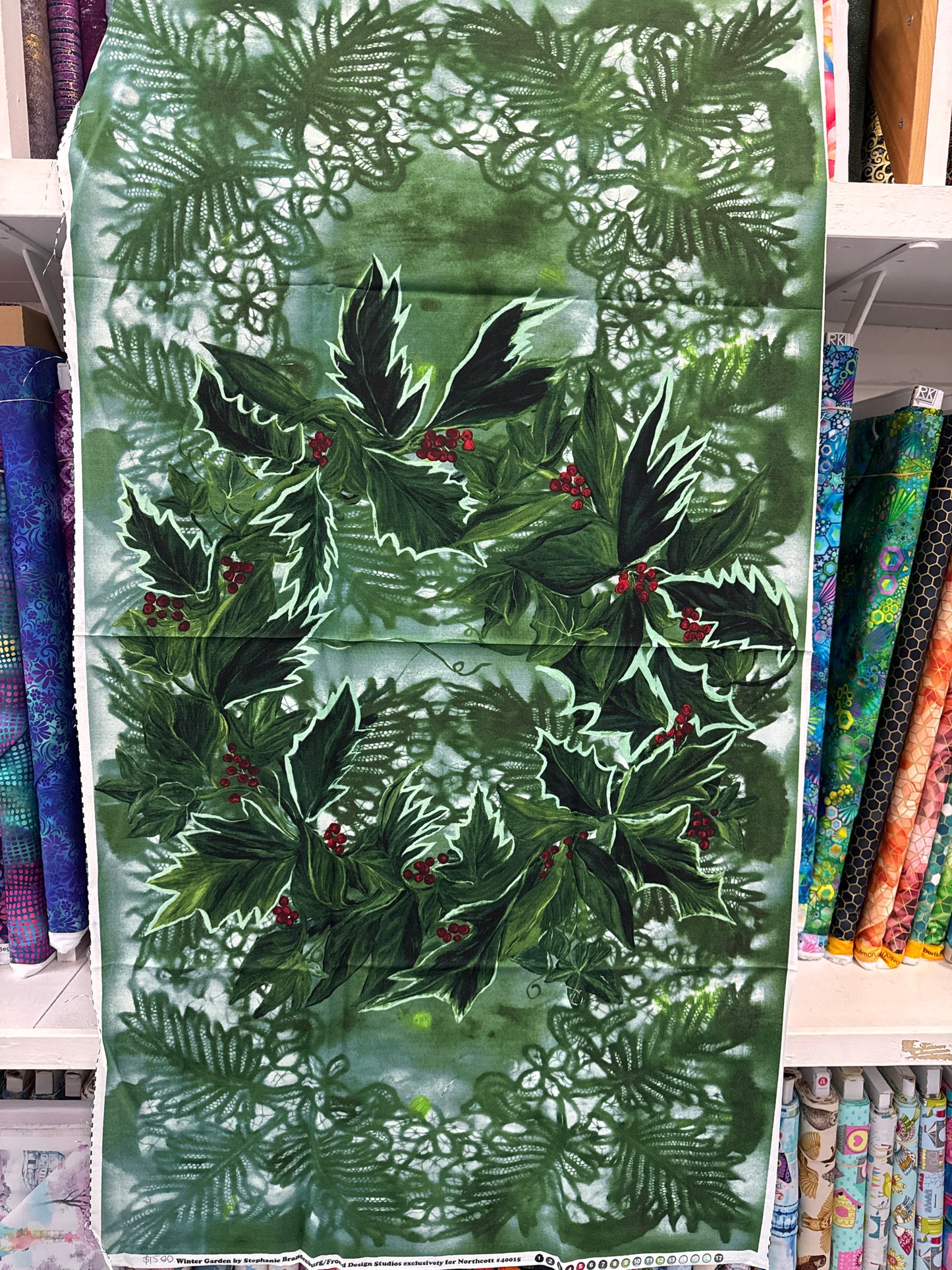 Winter Garden Green Foliage Panel