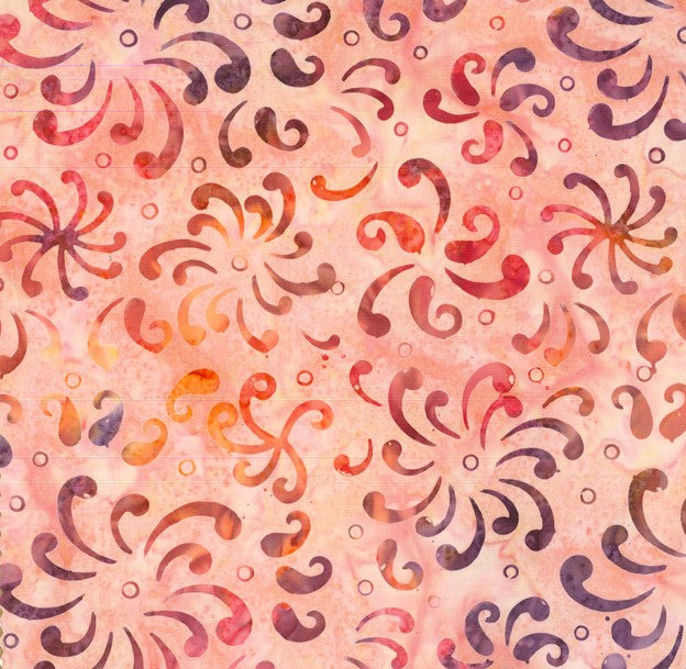 Batik Wideback in Peach with Spirals BA108-2382