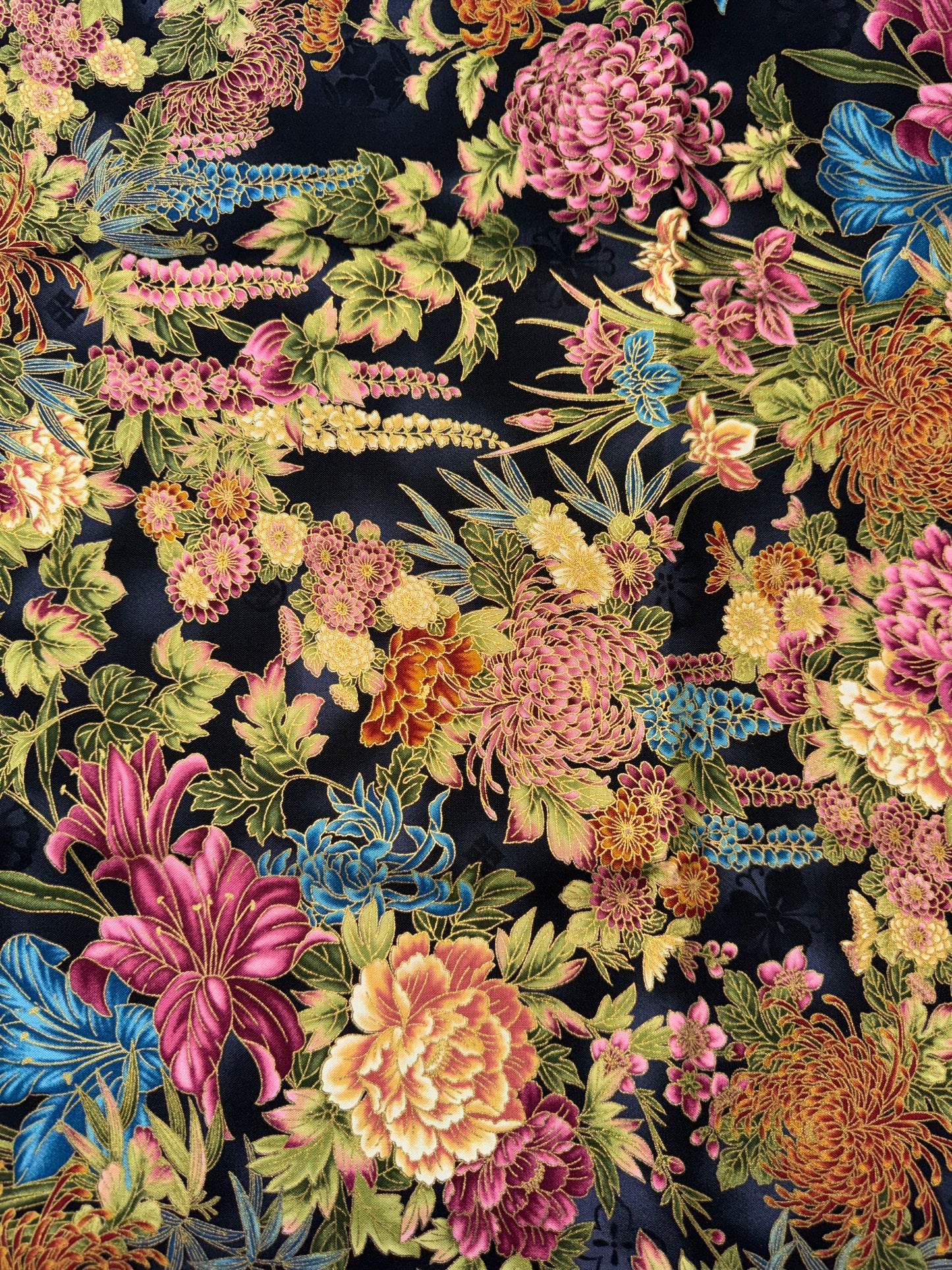 Imperial Collection Mixed Flowers on Black