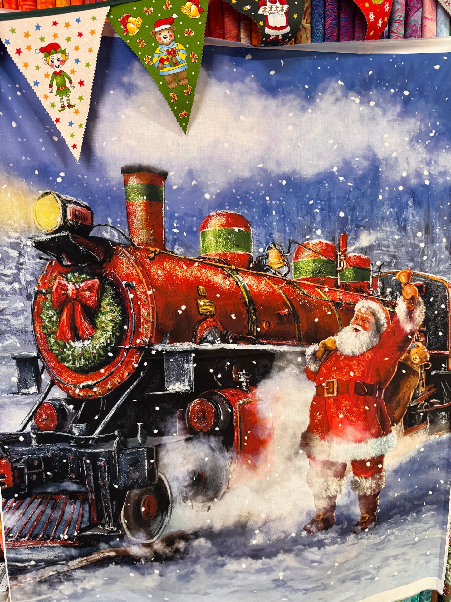 Christmas Santa's Train Panel