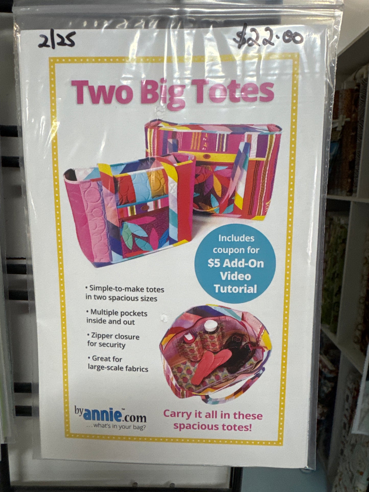 By Annie Pattern - Two Big Totes