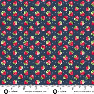 Our Simple Life - Strawberries on Blue