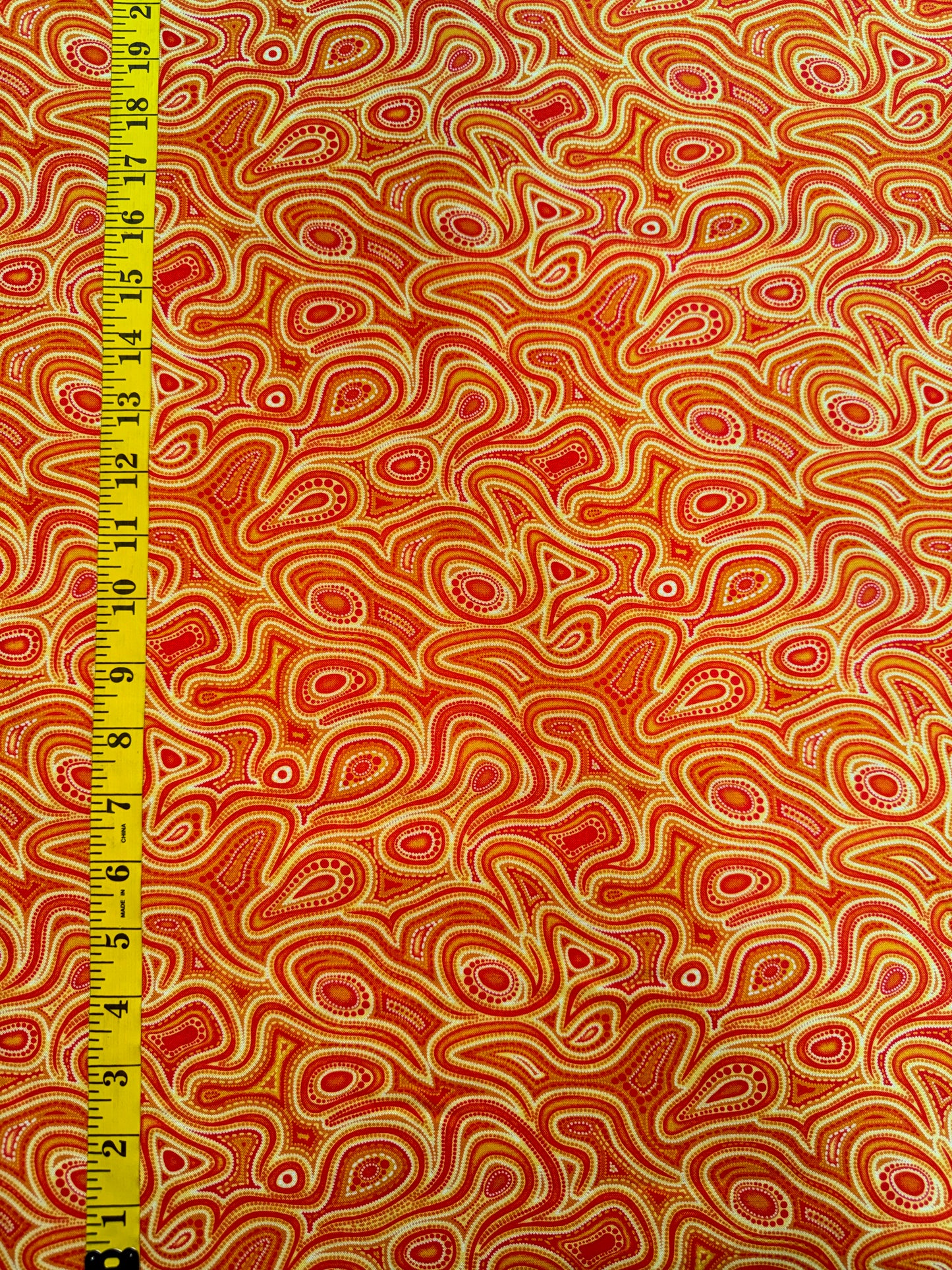 TJUKURPA LAND - Swirls in Oranges