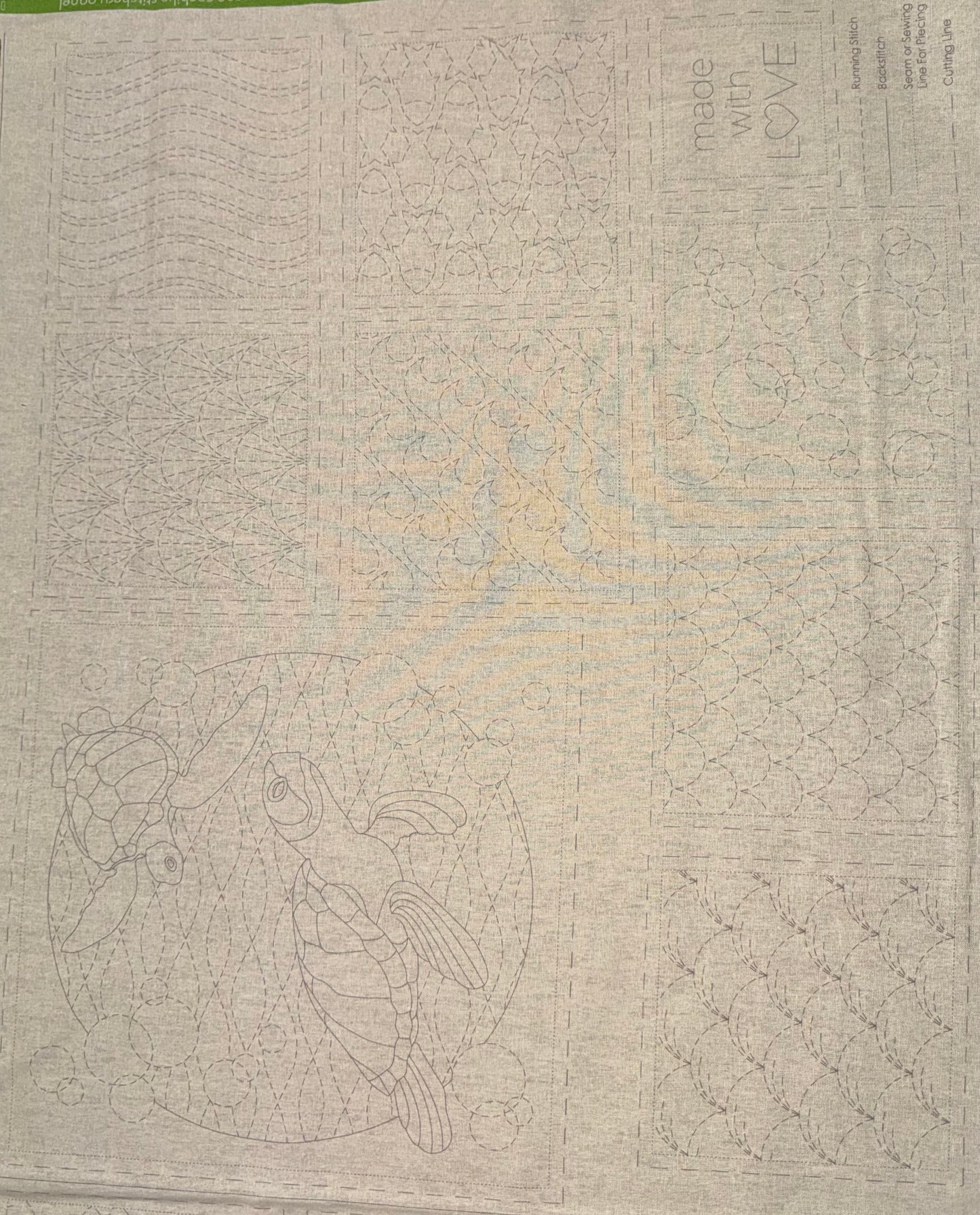 DV4090 Sashiko Ocean Panel In Natural