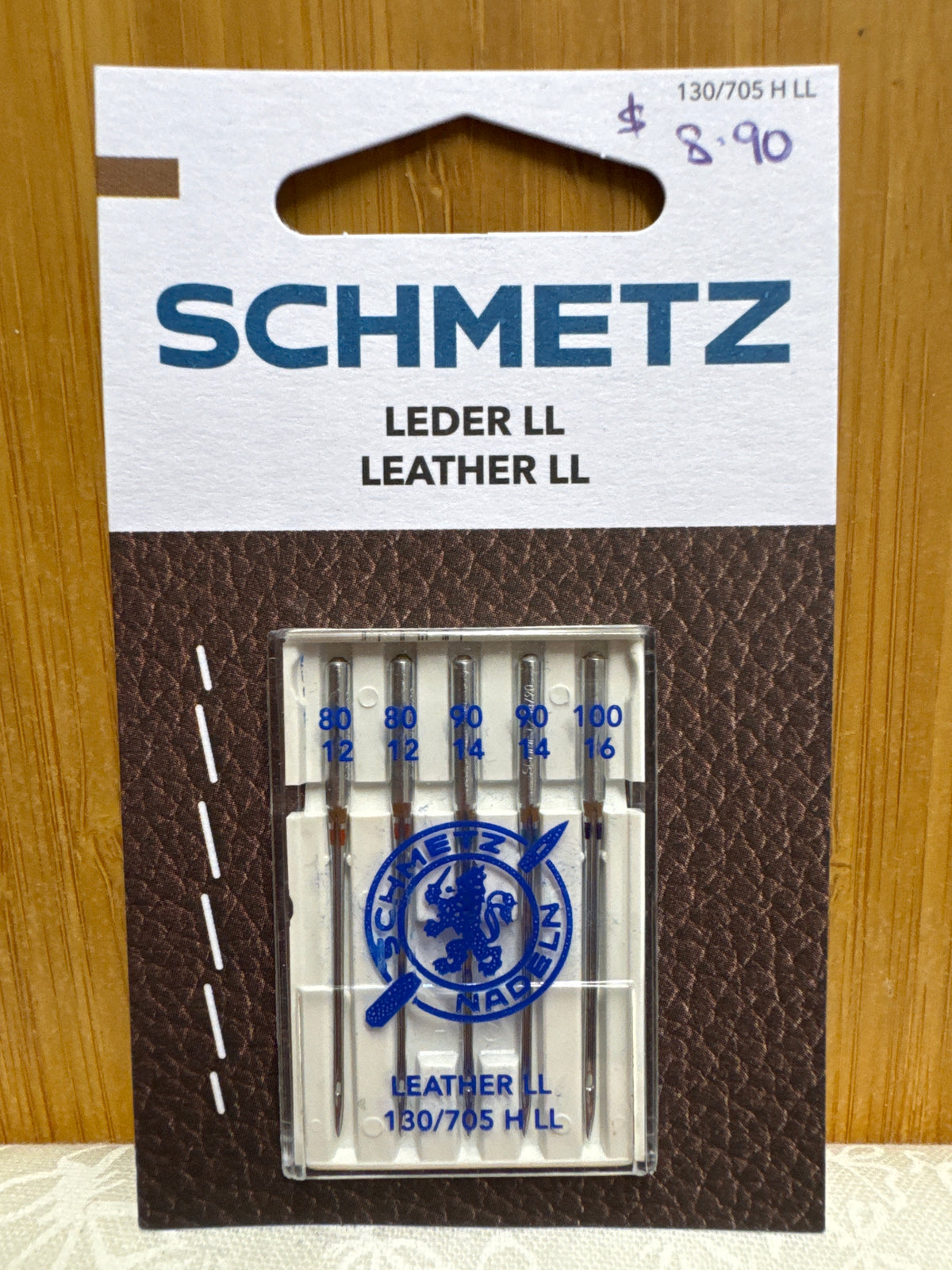 SCHMETZ Leather Sewing Machine Needles - Mixed pack of 5
