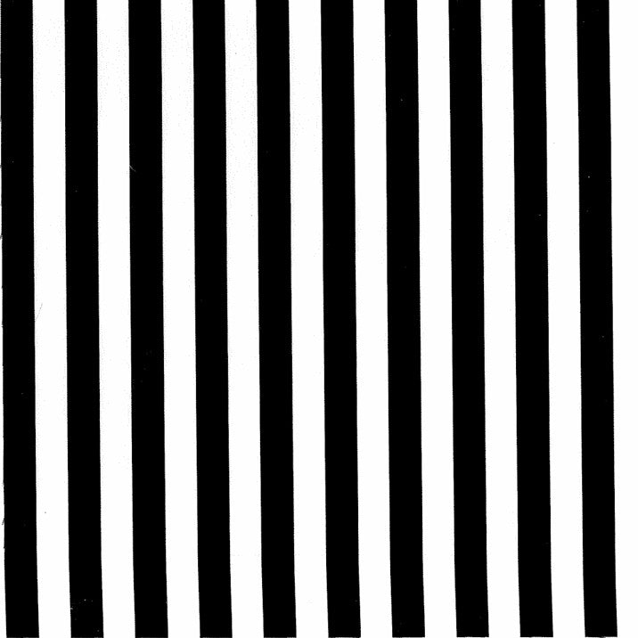 Blockstar Black and White Fabric 1/2" Stripe Block BF-84 Black/White