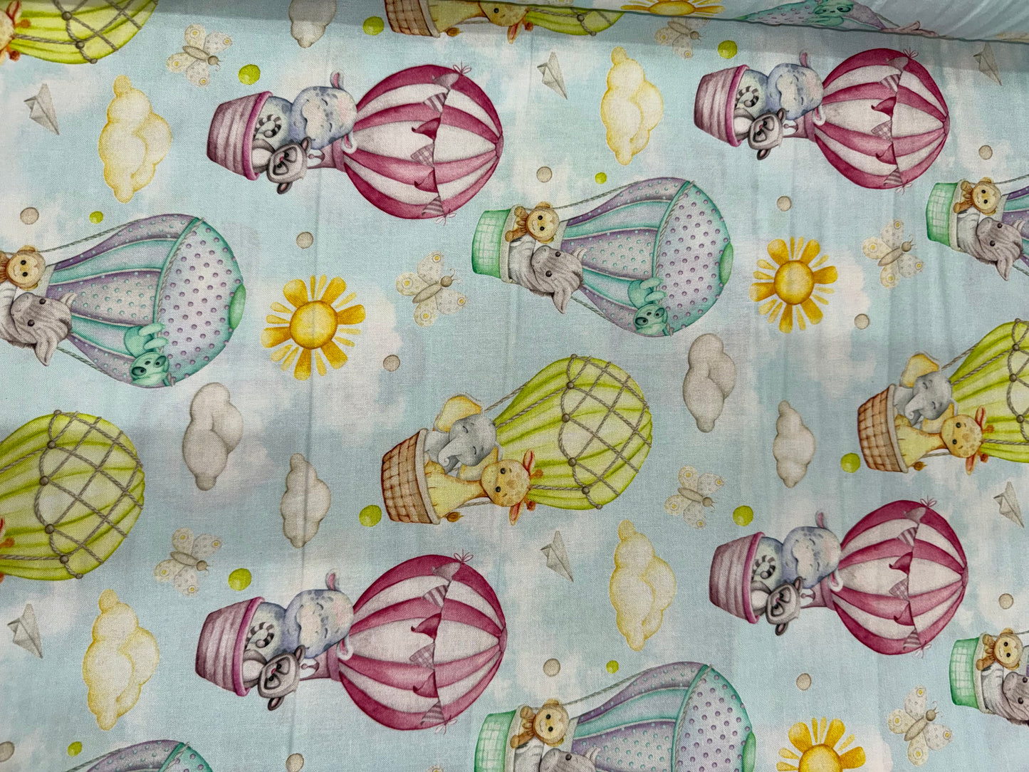 Cozy Snuggles Wide Backings - Hot Air Balloons Blue 108"