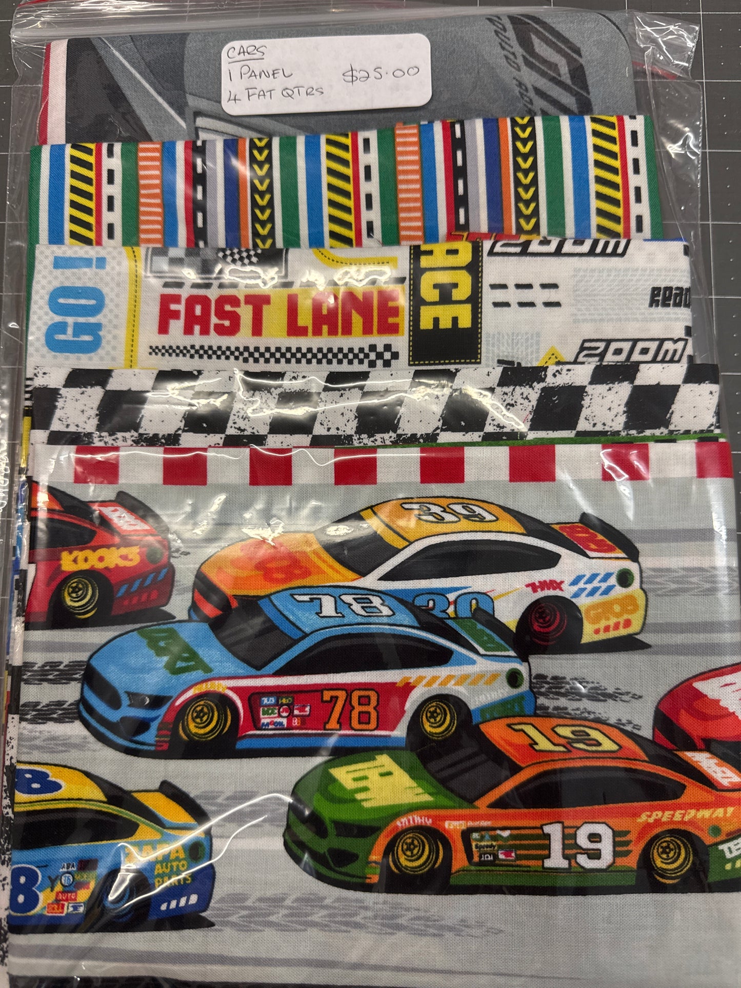 Carz - The Florida 500 Rust-Eze & Ignite! Panel Kit With 4 Fat 1/4’s of Car Racing fabric! SALE