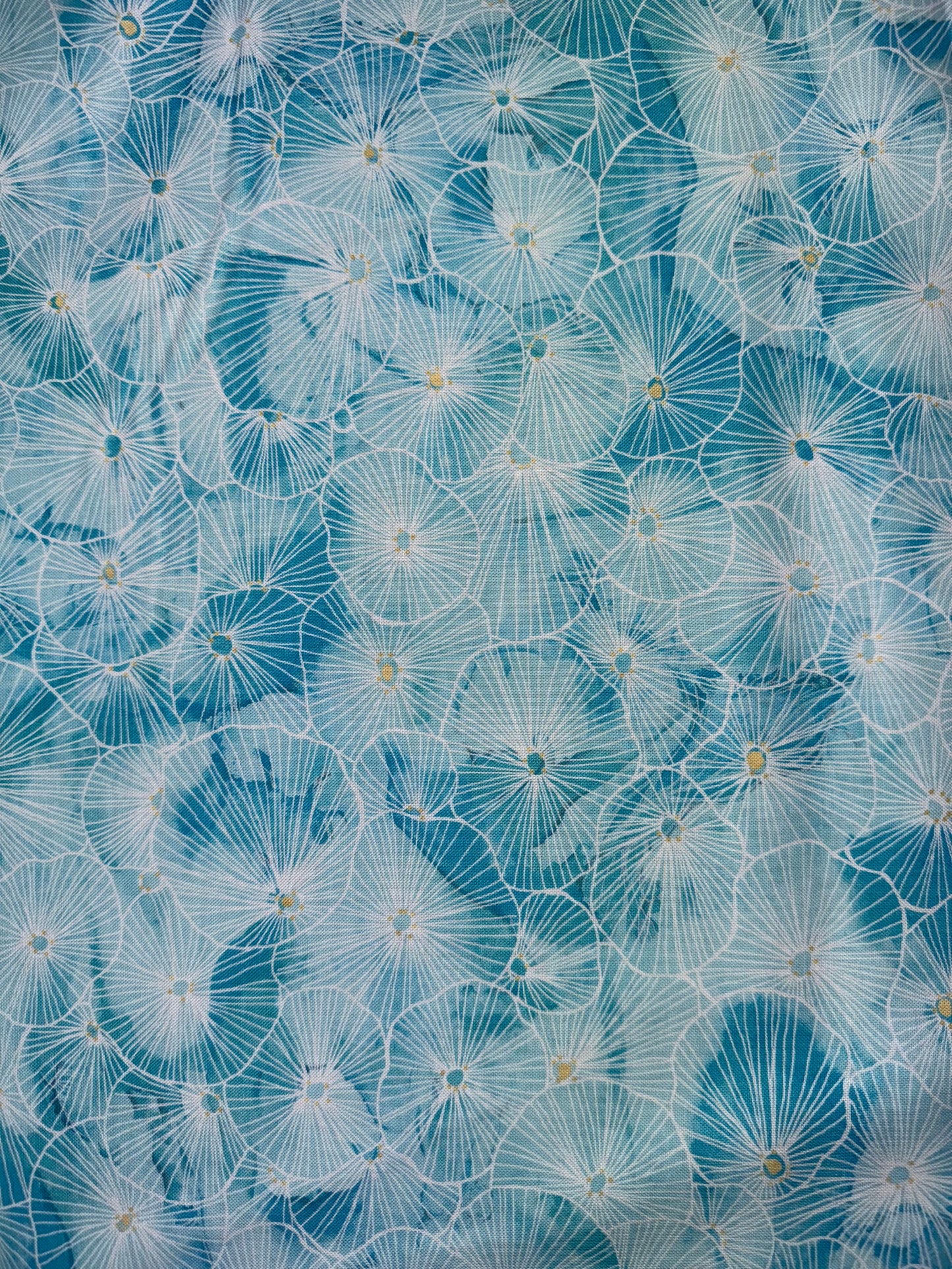 Painted Sea - Linear Bursts in Light Teal