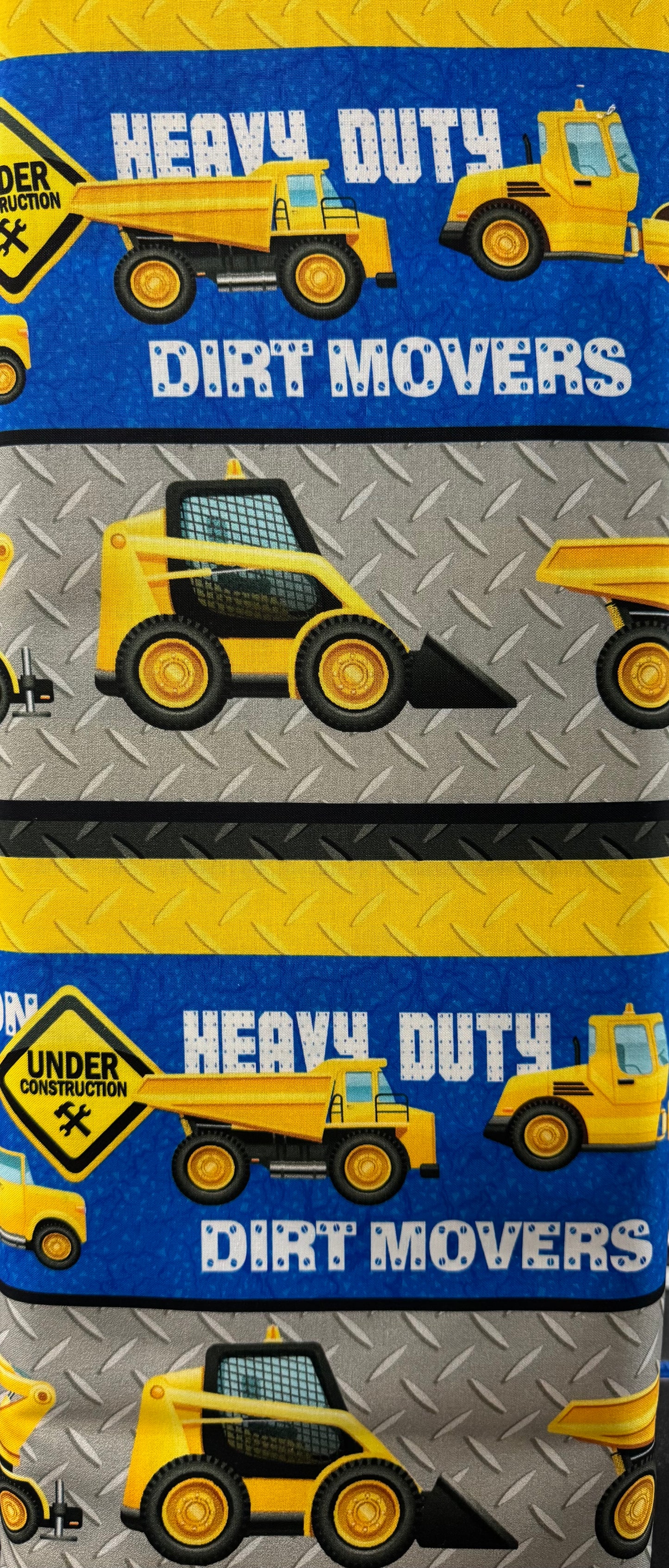 Truckload of Fun - Stripe of Trucks and Diggers