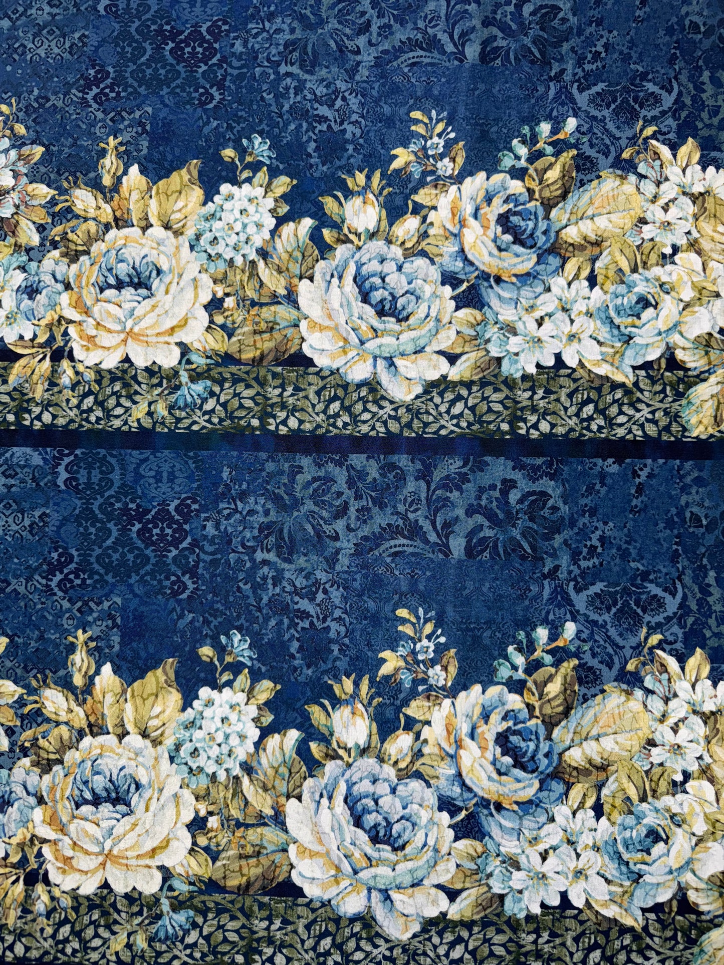 Carpet Bag Romance Blue Quilt Pattern and Kit - by Jason Yenter - 86.5" x 103"