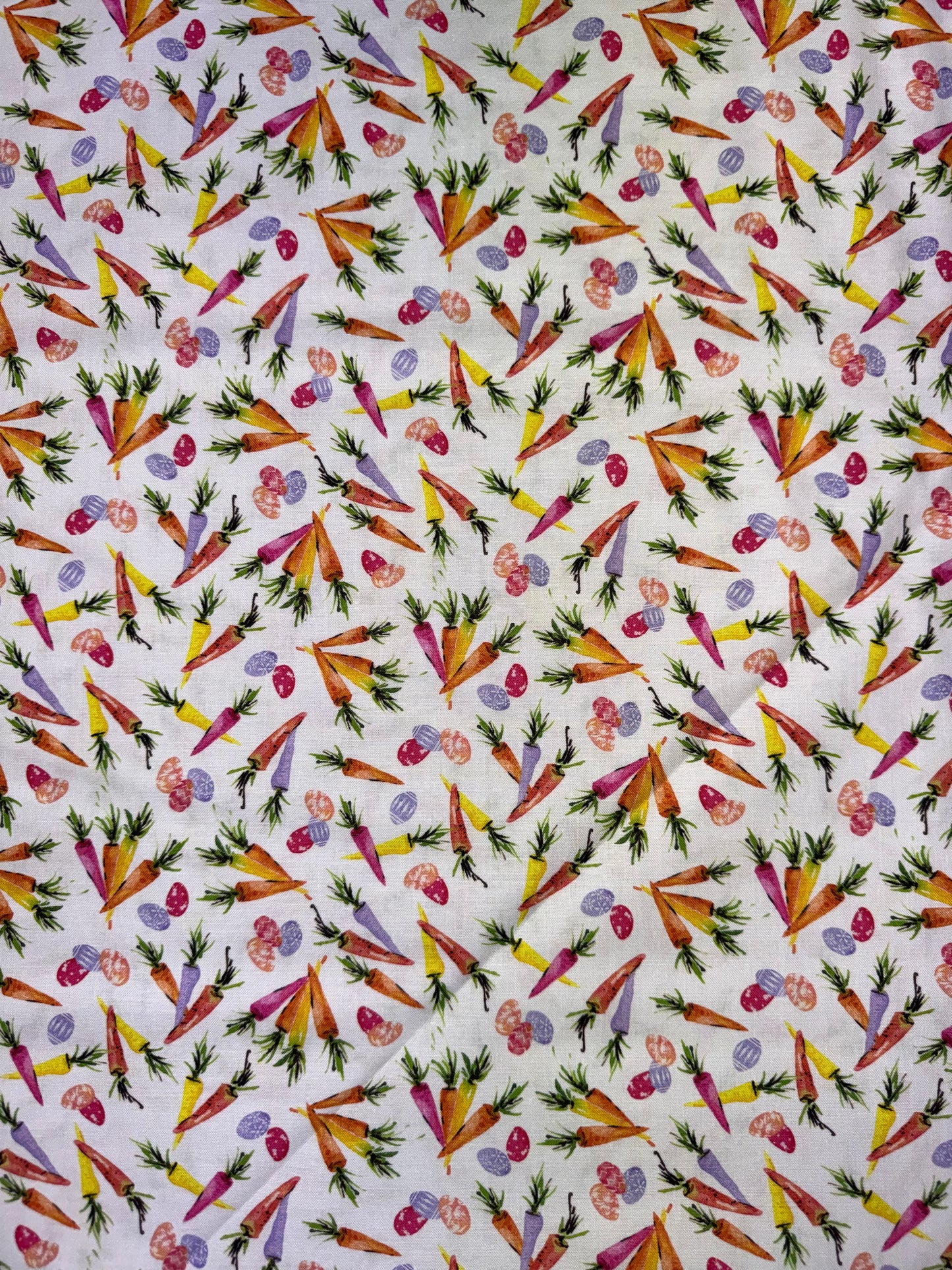 Hoppy Easter Carrots on Cream Background