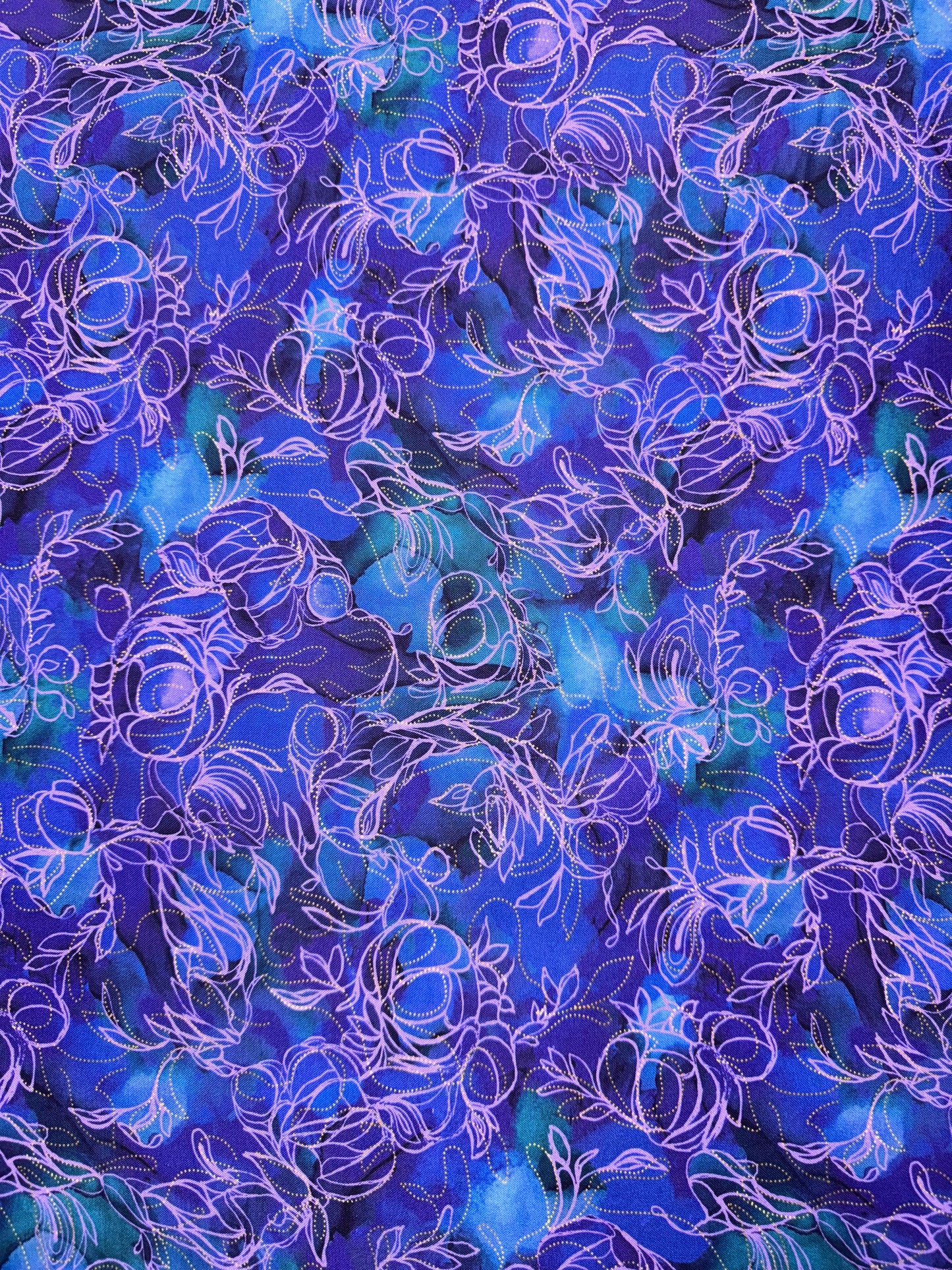 Painted Sea - Flowing Linework in Deep Violet