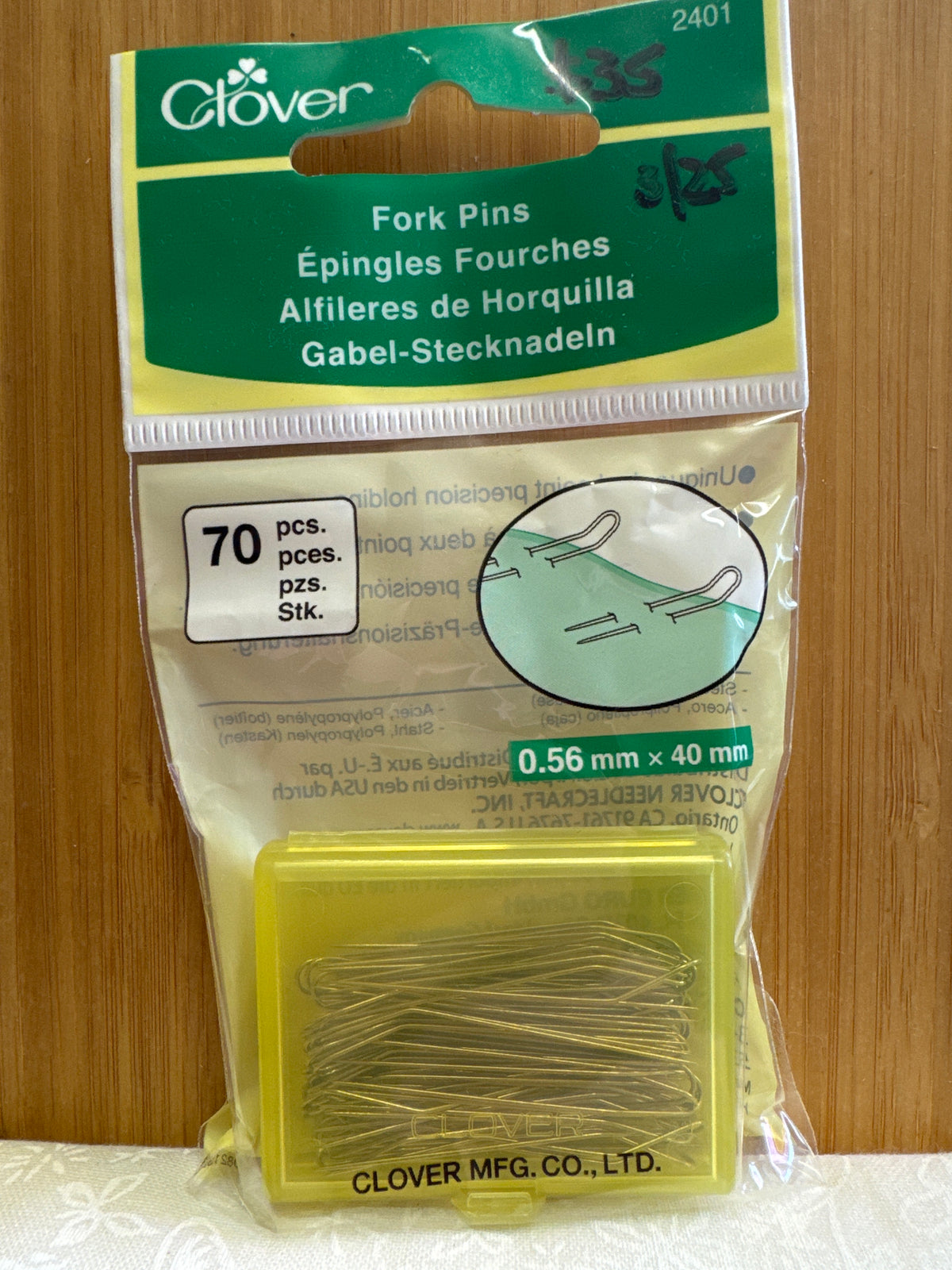Clover Fork Pins - .56mm x 40mm x 70