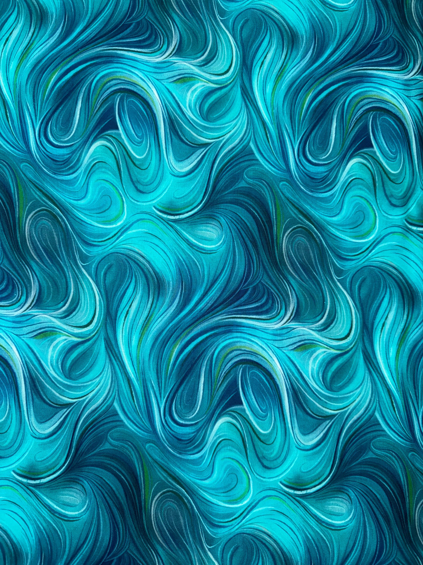 Basket and Blooms Blue Swirls