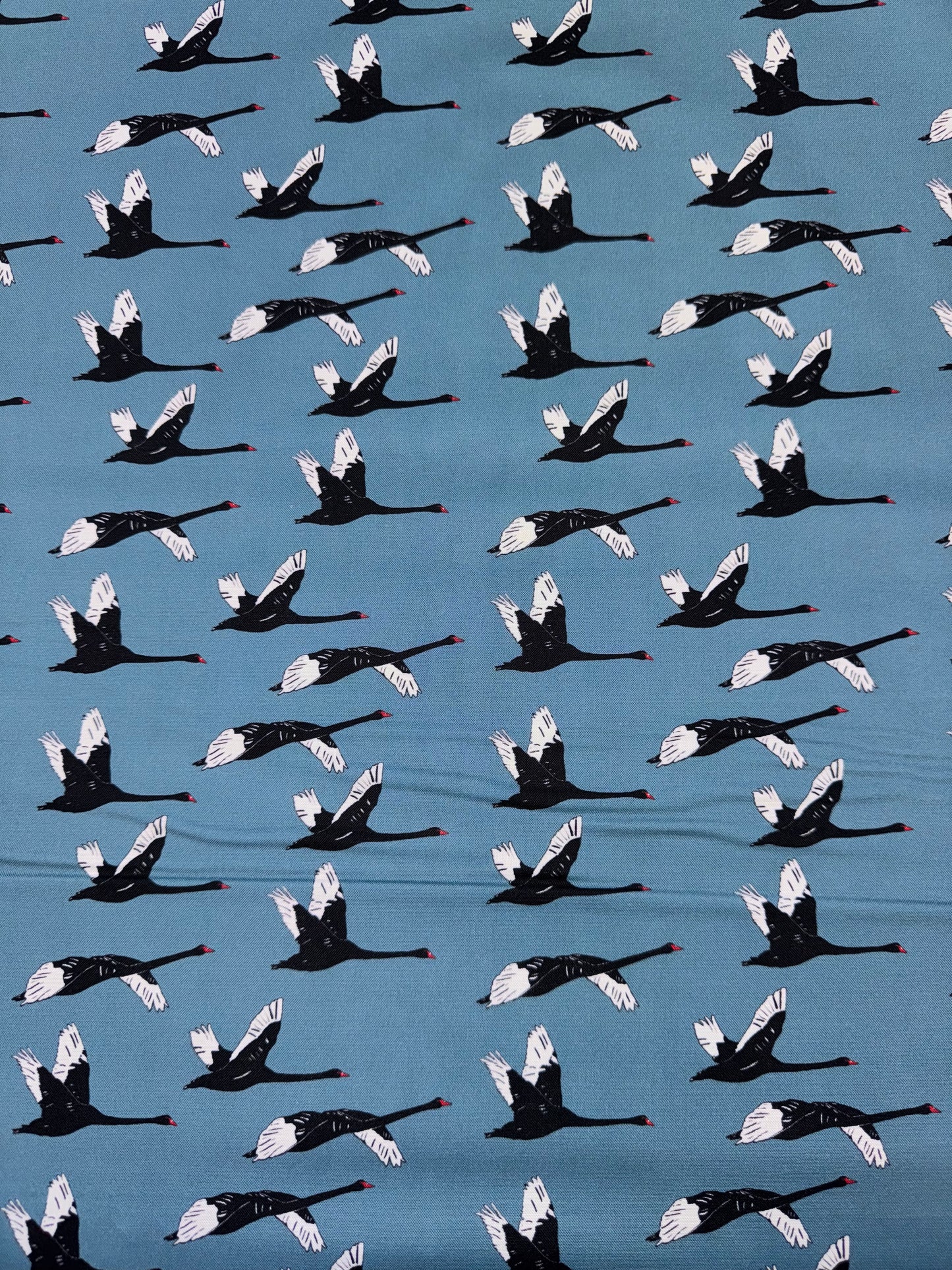 Red Parka Flying Swans allover DV6290