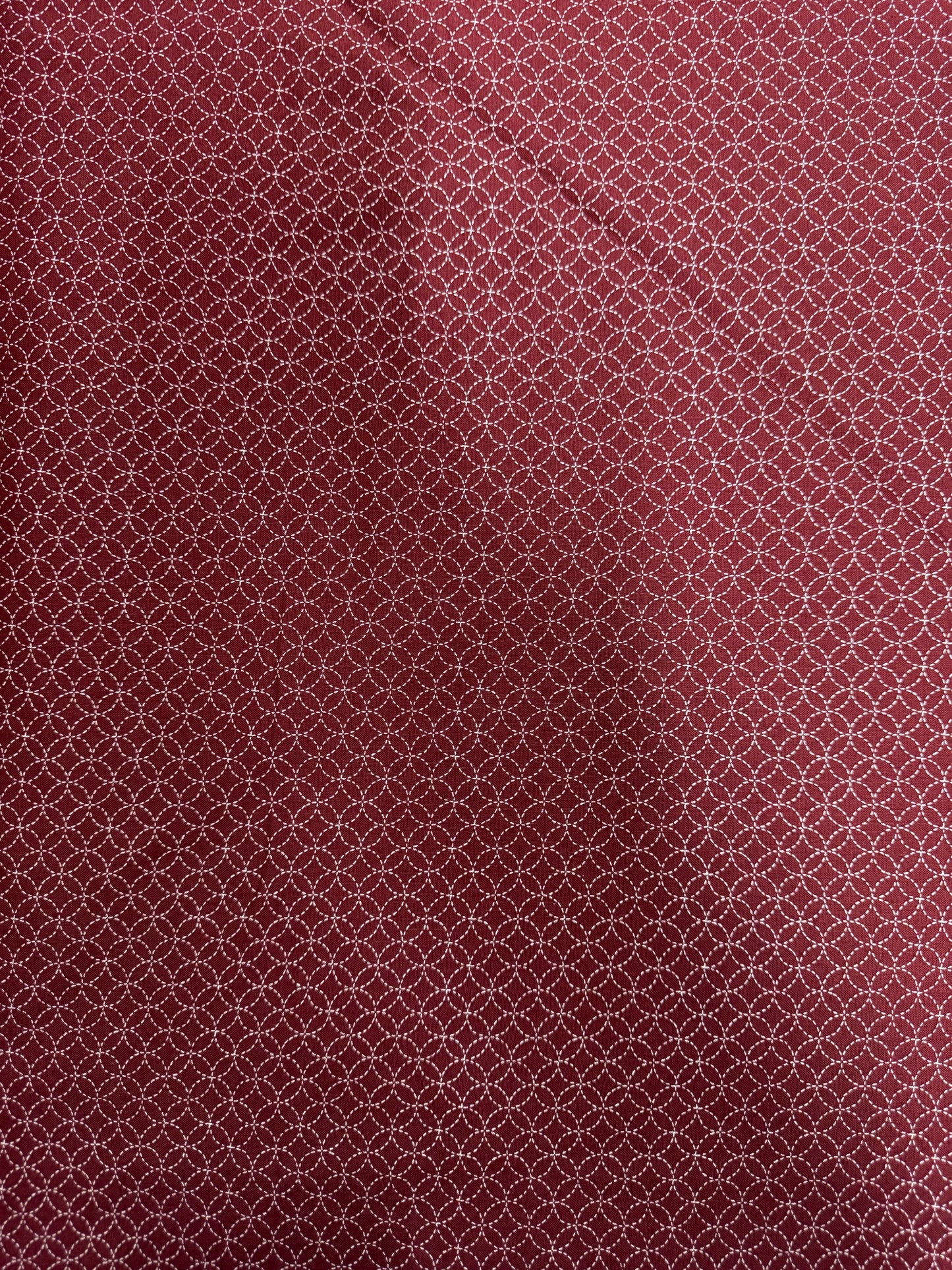 Japanese Traditional Cream Circles on a red background