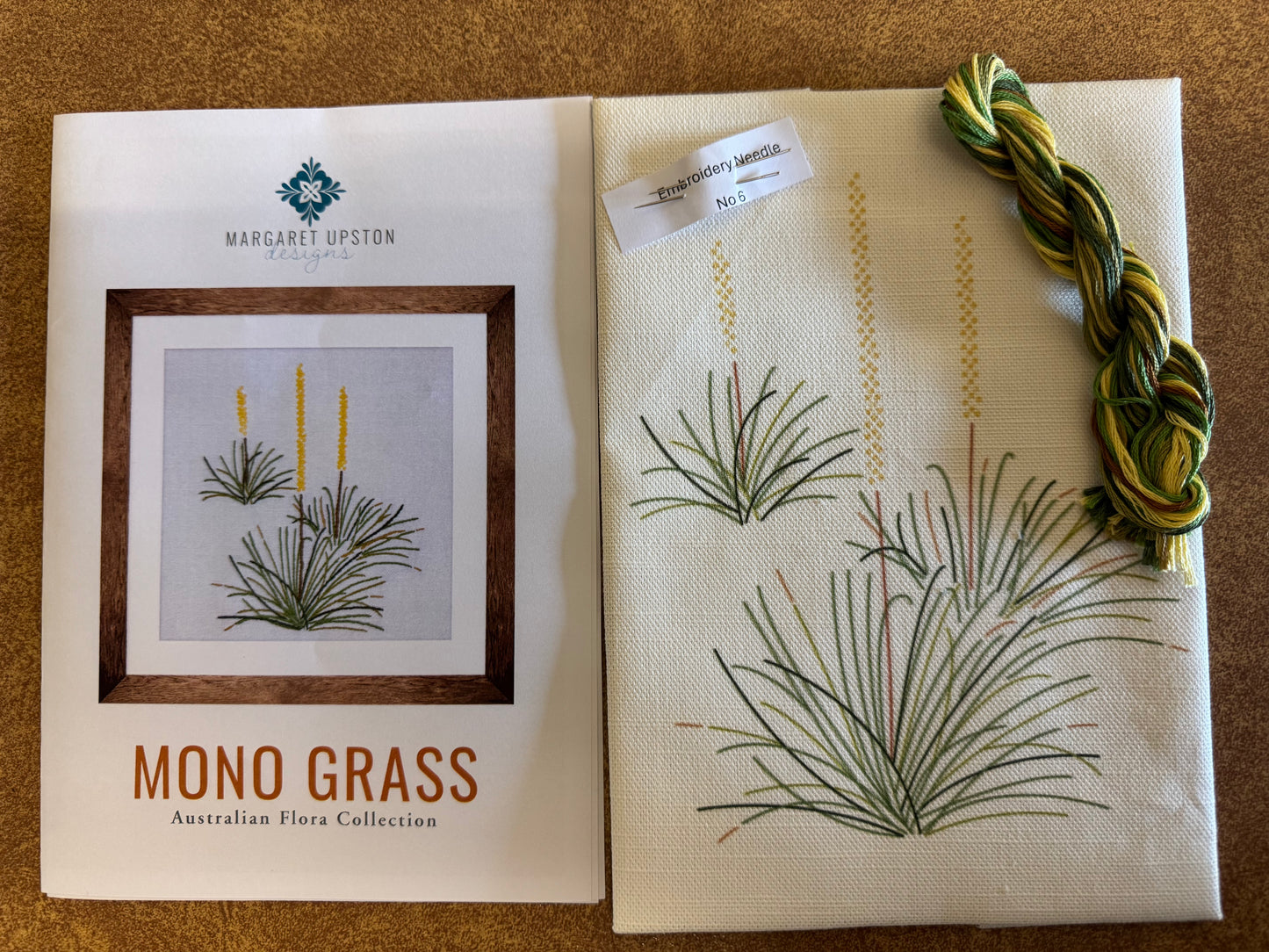 Mono Grass - Australian Flora Collection - Stitchery by Margaret Upston