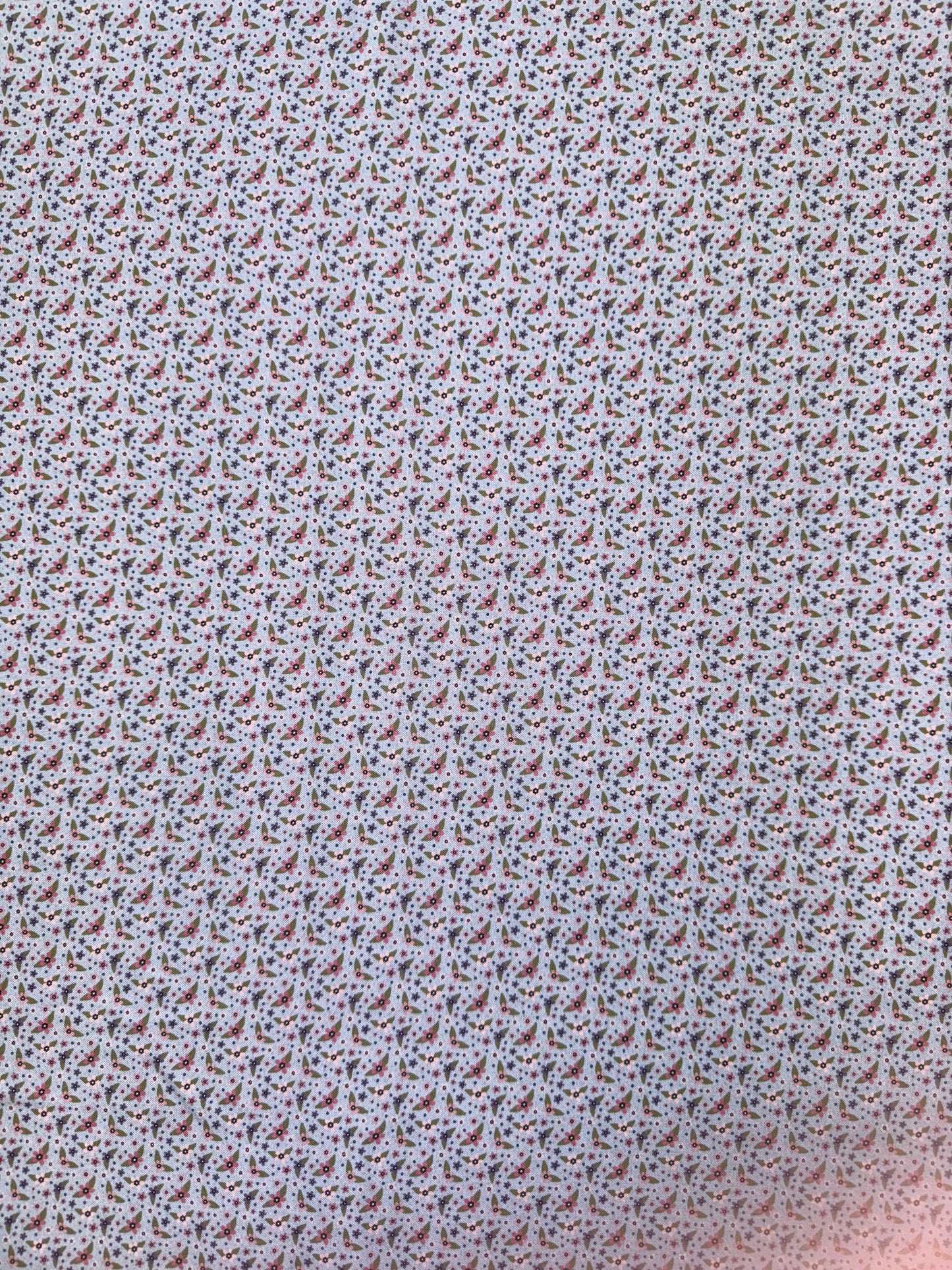 Fairy Garden - Blue Floral Background by Lynette Anderson