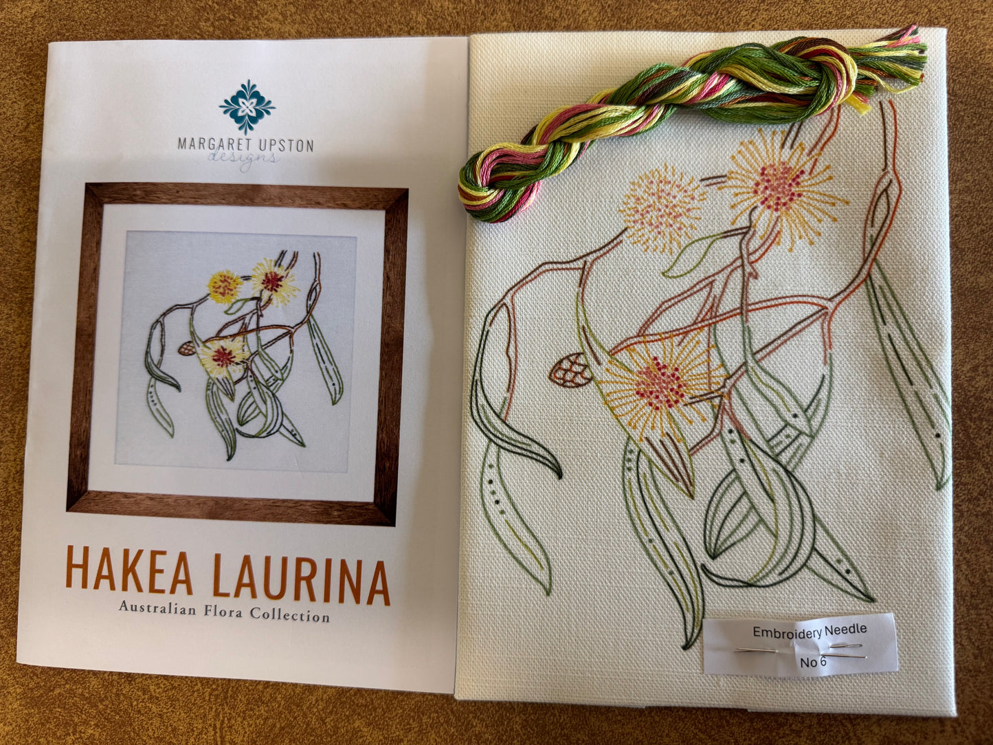 Hakea Laurina - Australian Flora Collection - Stitchery by Margaret Upston