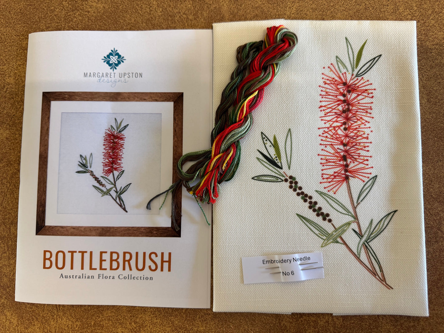 Bottlebrush - Australian Flora Collection - Stitchery by Margaret Upston