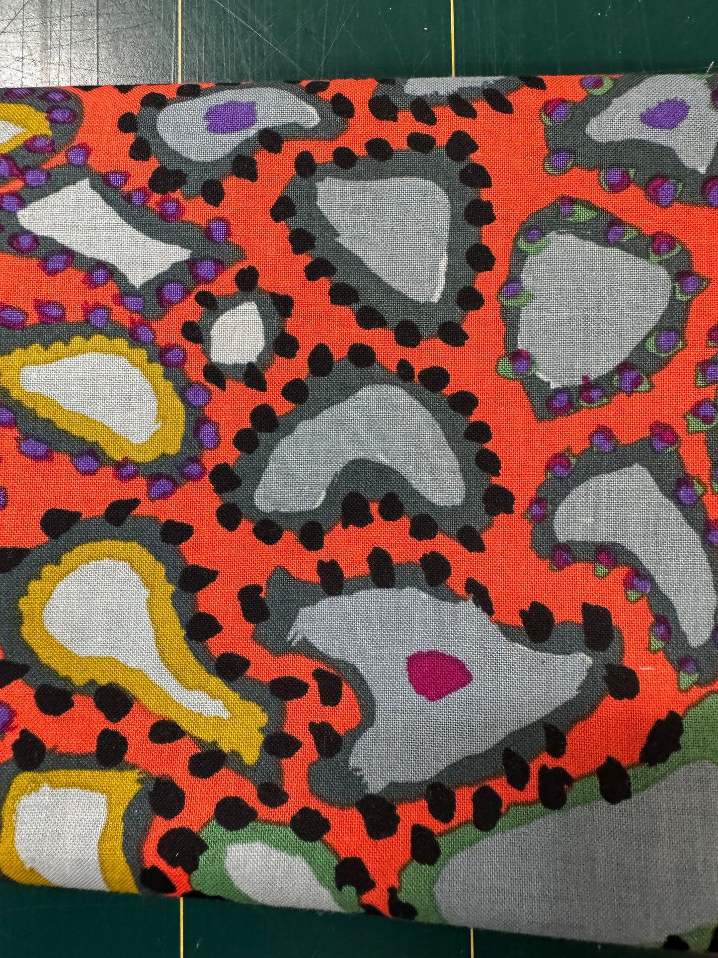 Kaffe Fassett Animals Orange 3 x 0.5m pieces available