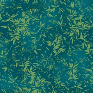 Koi Pond Bamboo Blue Green