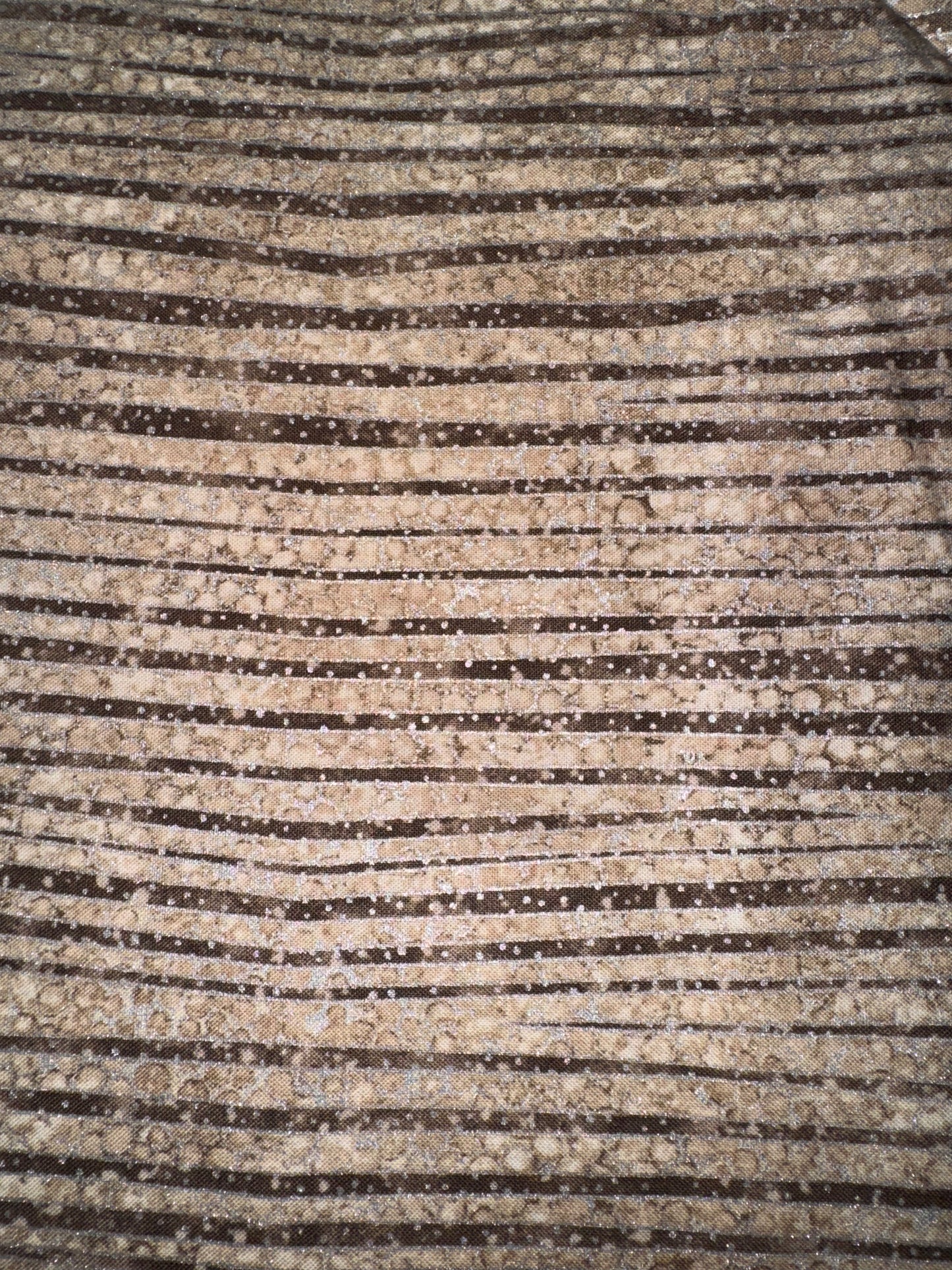 Enigma Shimmer Stripes in Beiges and Silver