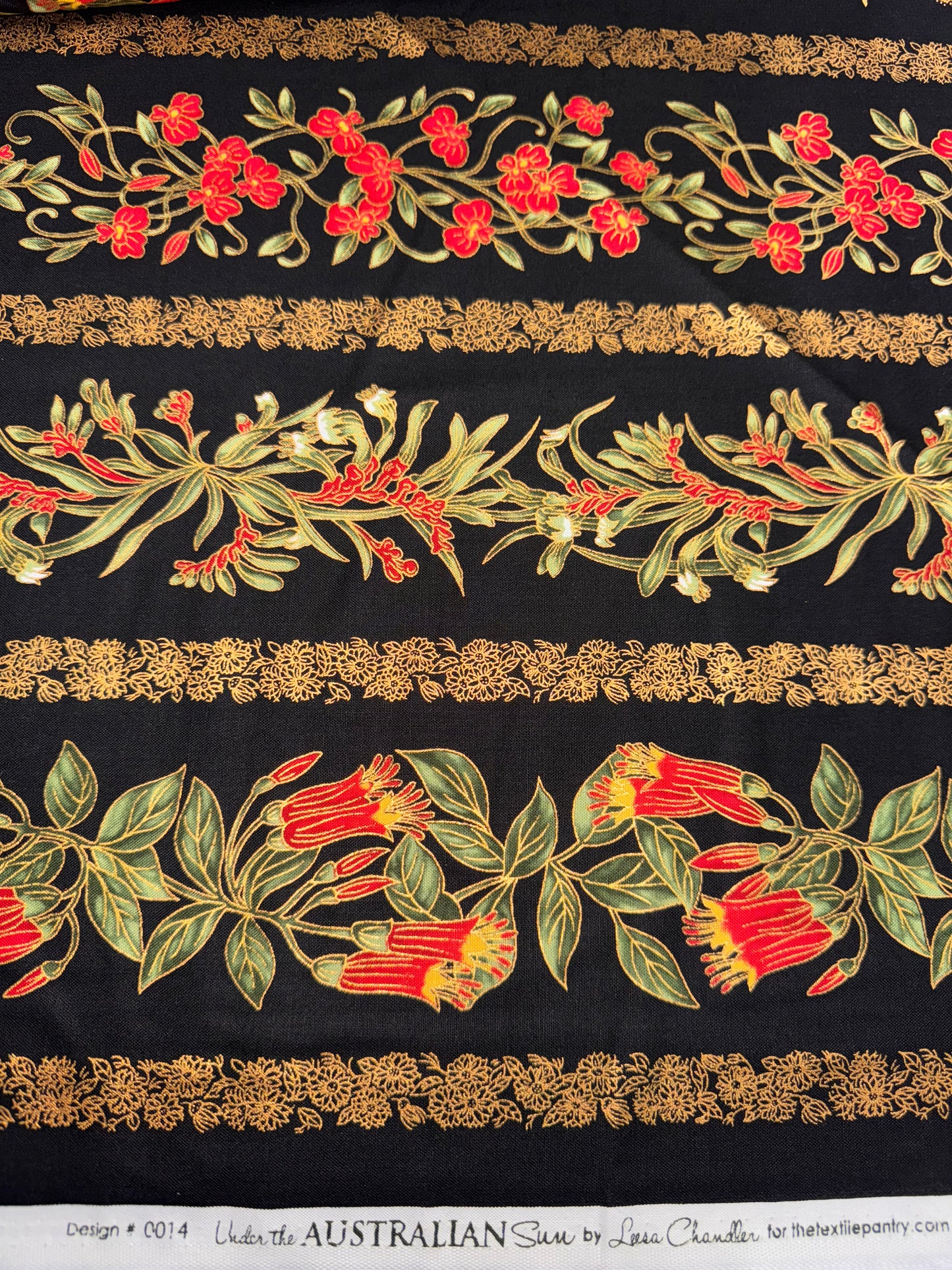 Under the Australian Sun - Stripe Red/Black 3m available