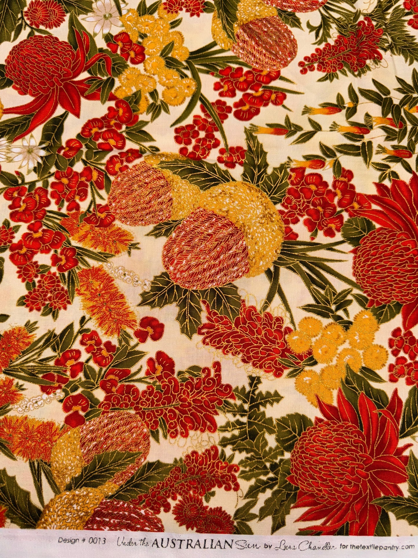 Under the Australian Sun - Floral - Orange/Cream 9.5m available