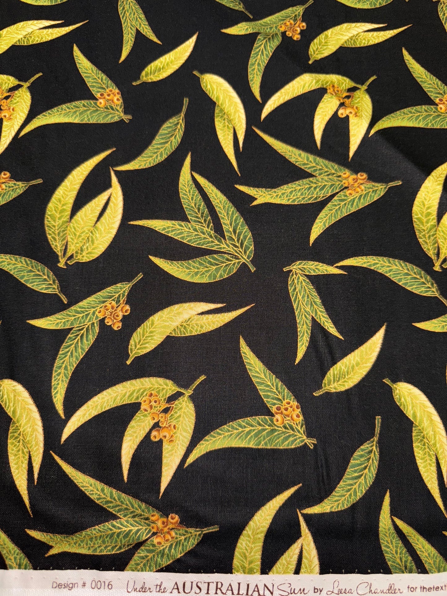 Under the Australian Sun - Gumleaves Green/Black 3.5m available