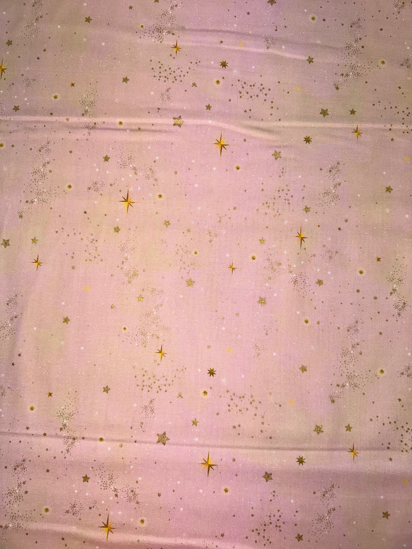 Christmas Gold Stars on Peach background