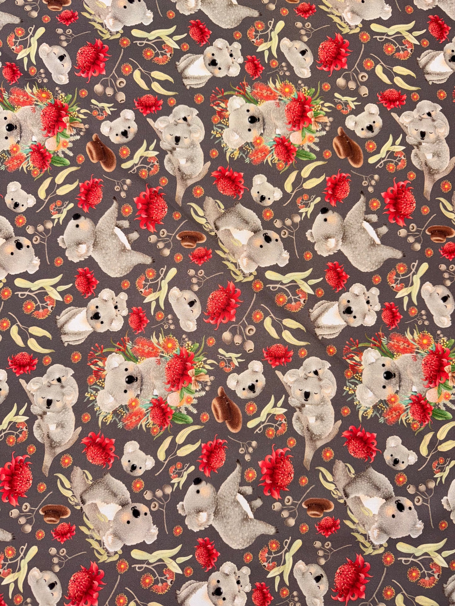 DV6768 Jen Digital Australian Koala and Waratah fabric
