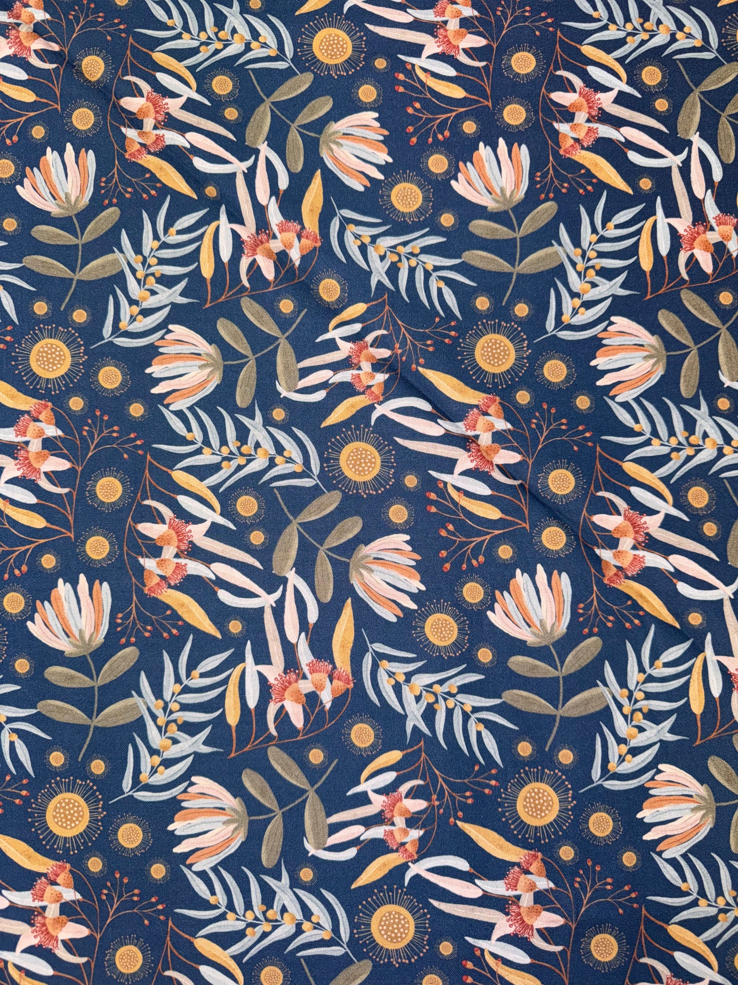 Flora and Fauna on Blue background