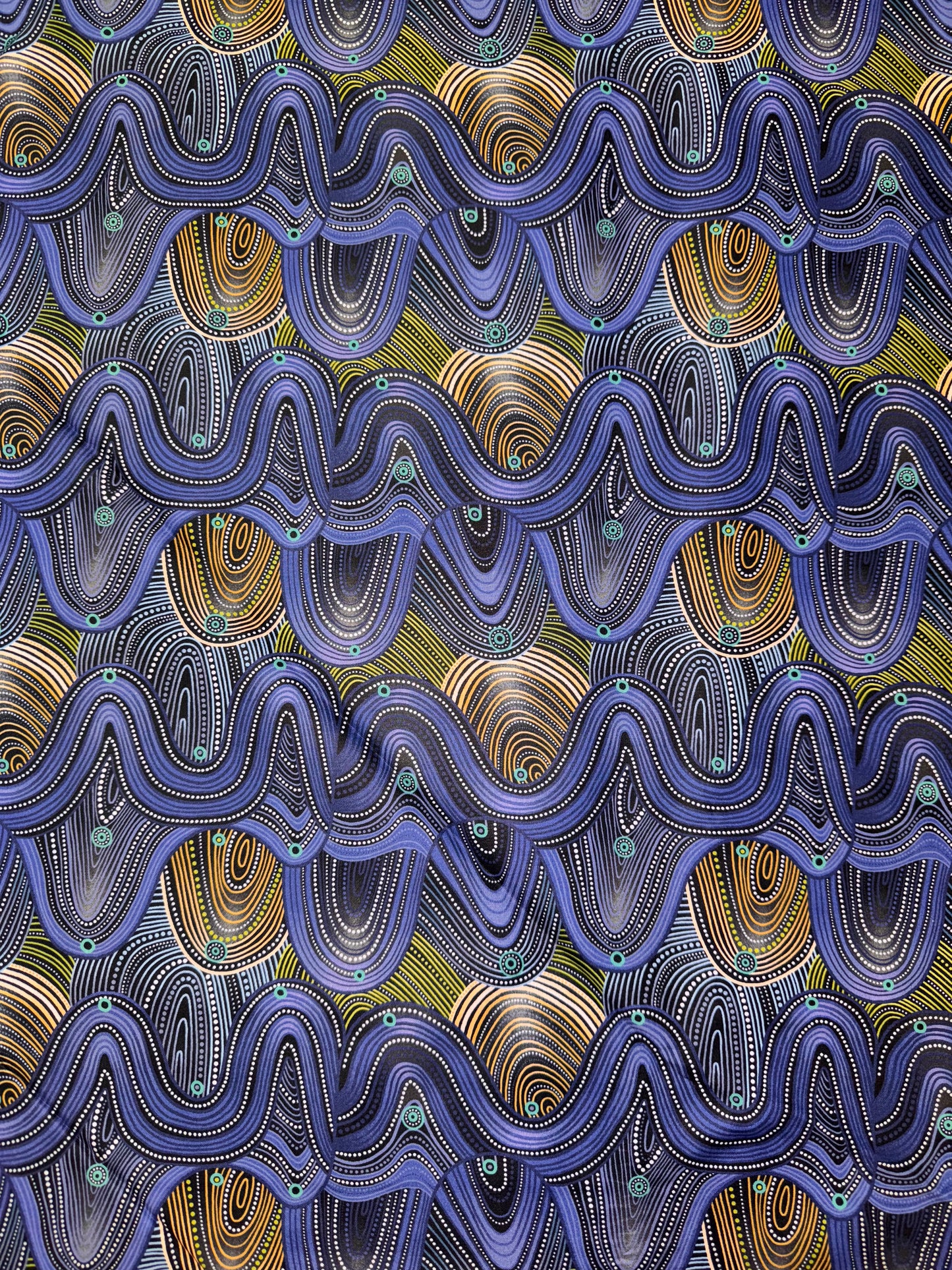 Walkabout Blue Indigenous fabric