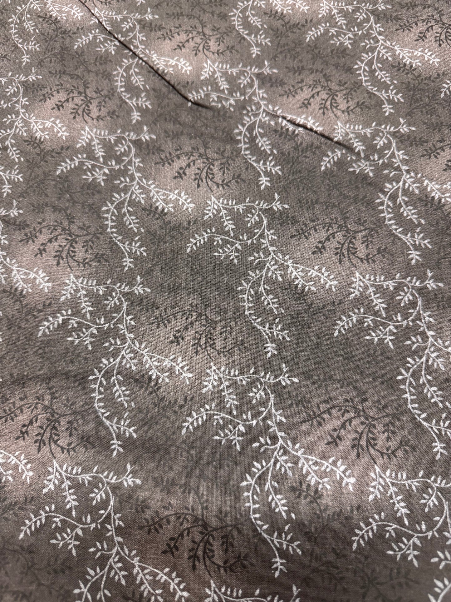 Charcoal Vine Wide Back fabric