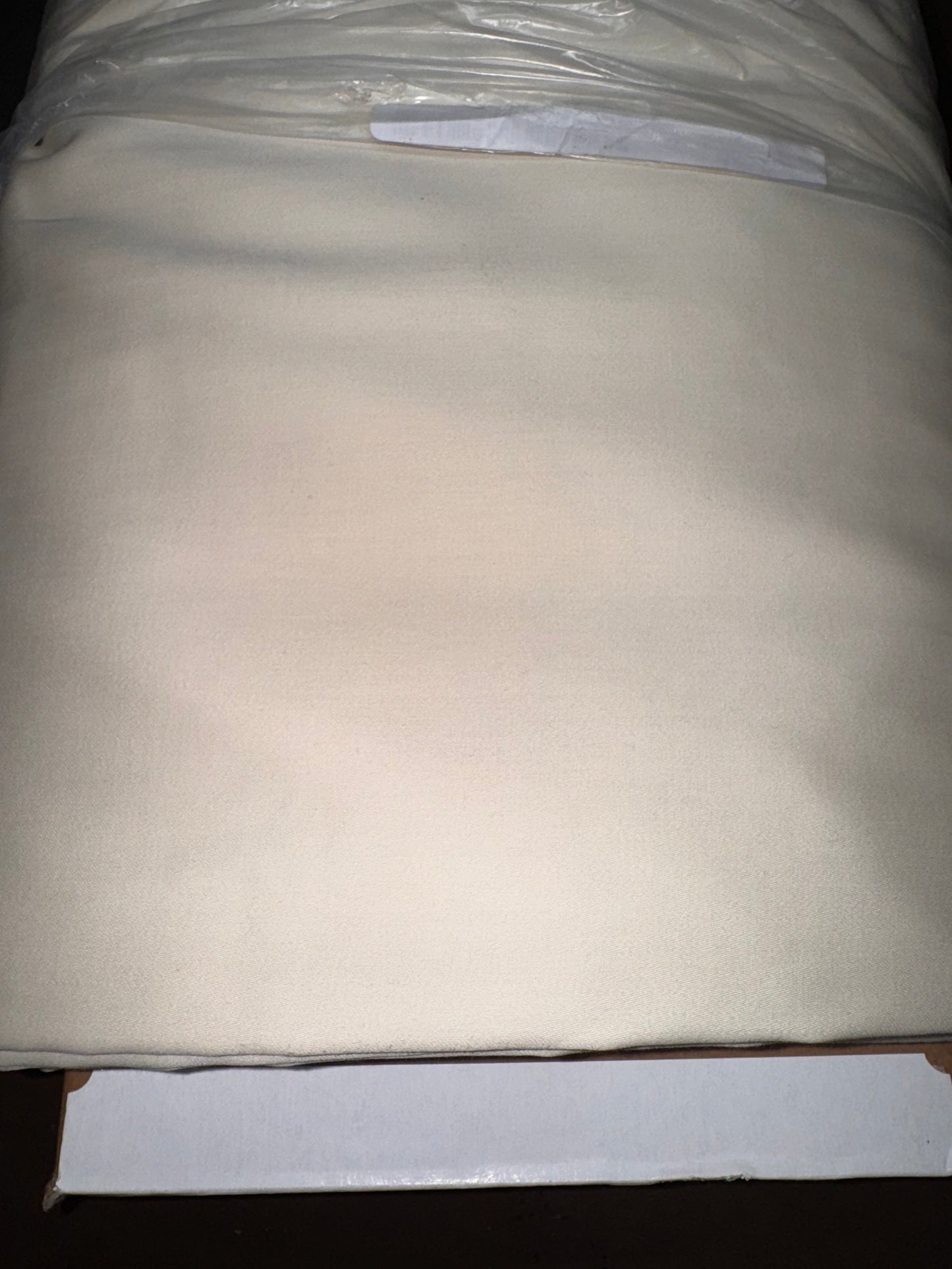 Plain Cream Sateen 108" Wideback - Solid White